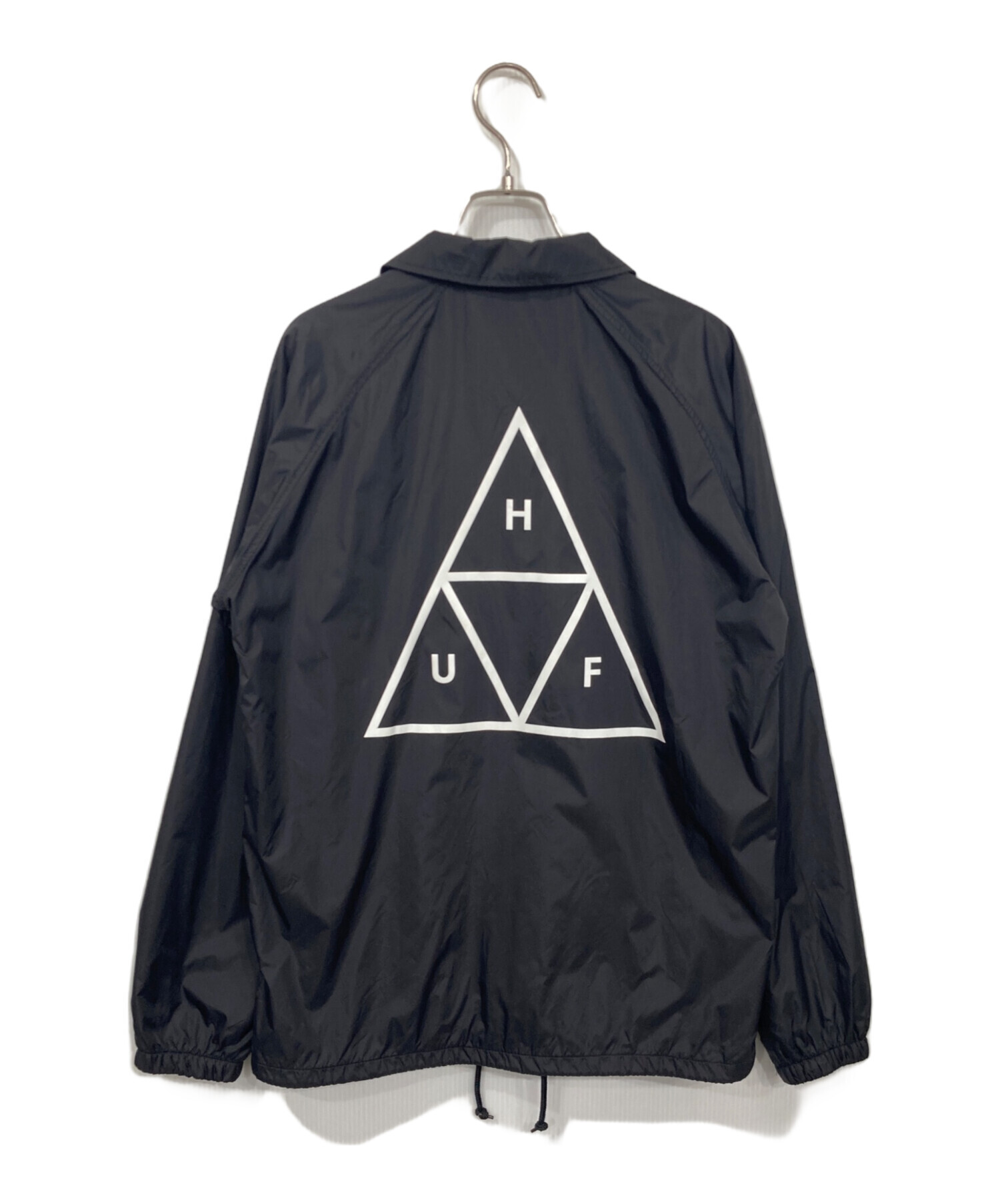 中古・古着通販】HUF (ハフ) コーチジャケット ブラック サイズ:S 
