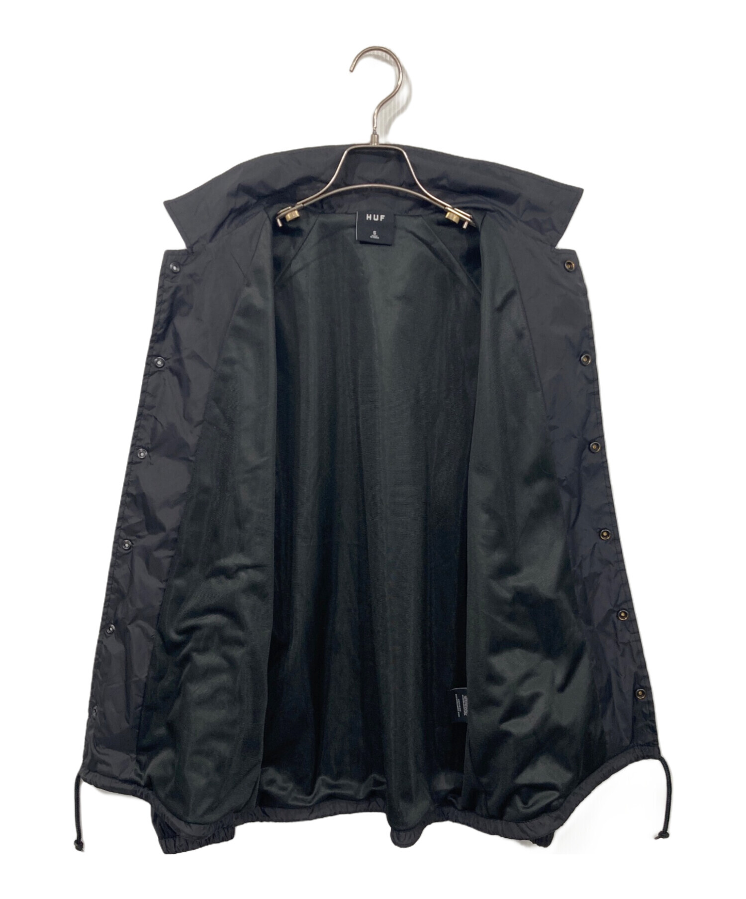 中古・古着通販】HUF (ハフ) コーチジャケット ブラック サイズ:S