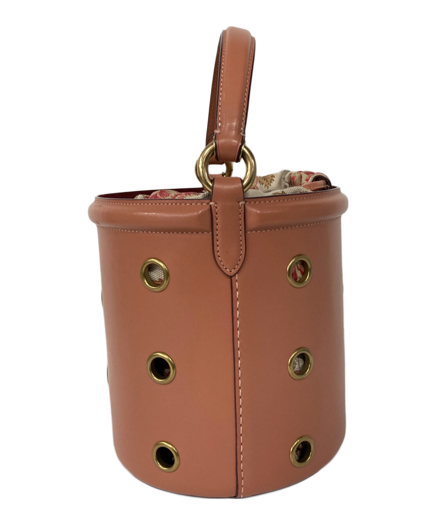 COACH コーチ ピンクレザー巾着バケツ 2wayショルダー斜めがけバッグ クロスボディ 中古・古着通販】COACH (コーチ) バケツショルダーバッグ ピンク