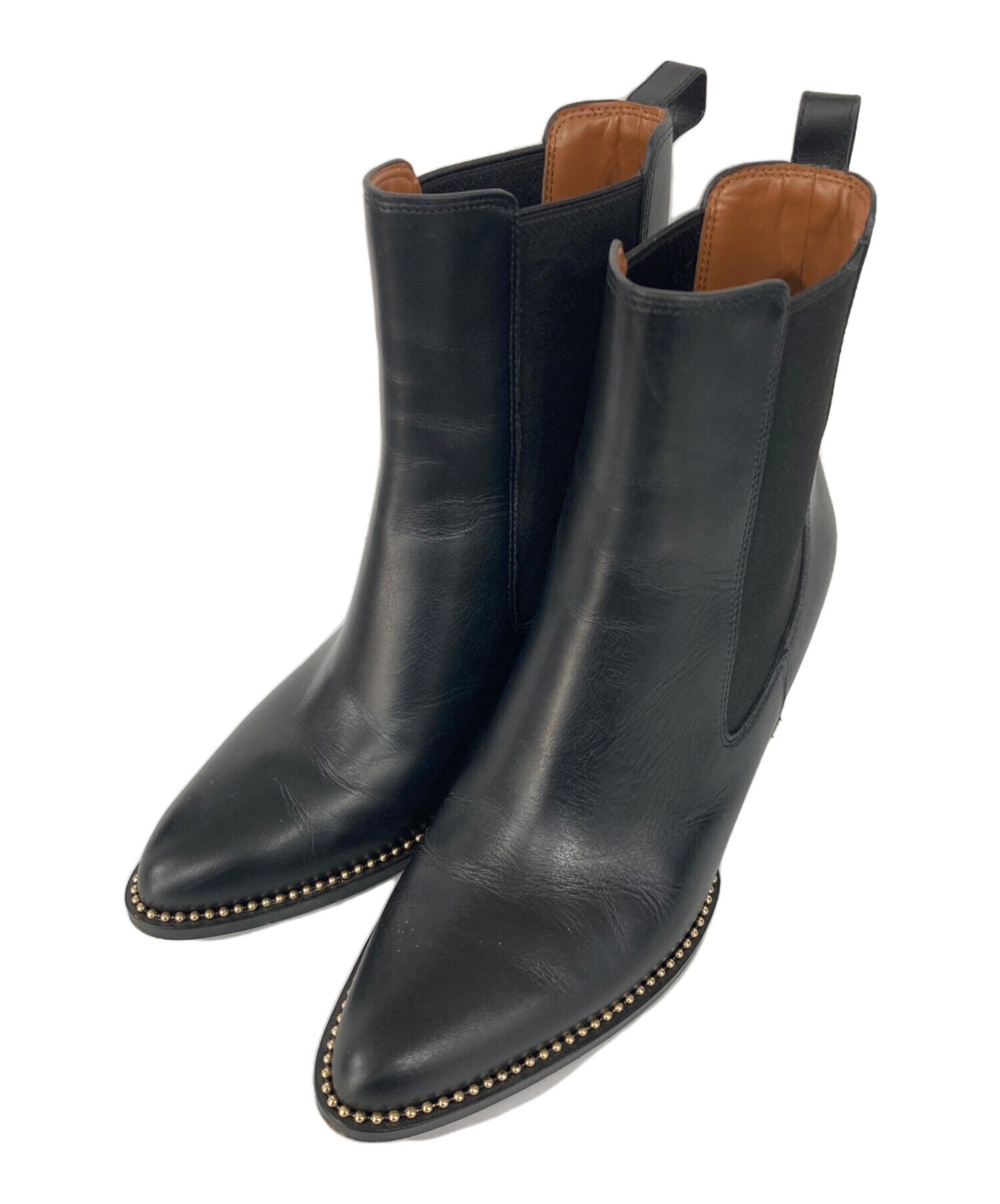 【COACH】新品ショートブーツ ピアス ブーティー ブラック 黒5.5C/23 中古・古着通販】COACH (コーチ) ピアス ブーティ ブラック サイズ:8
