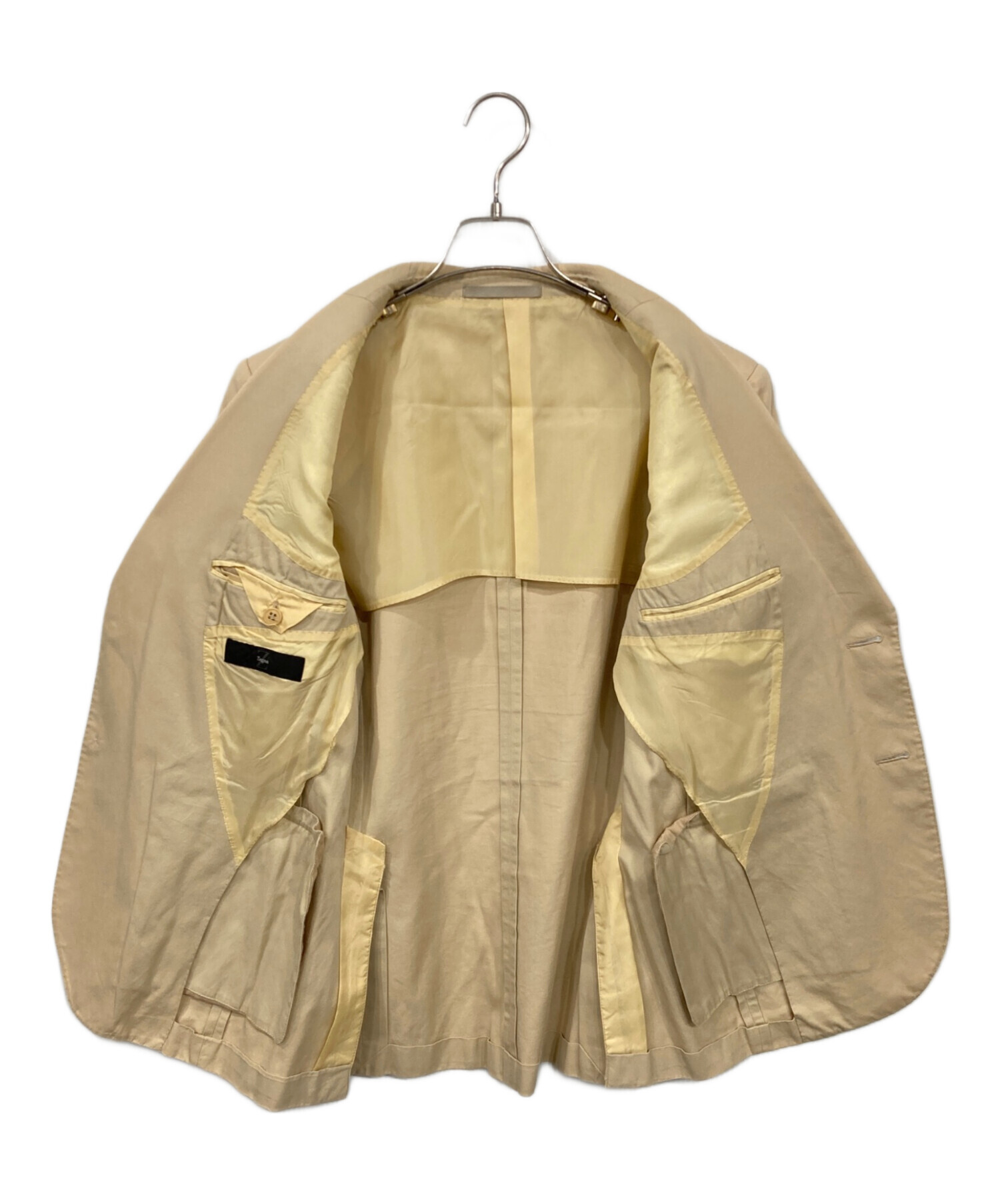 極美品 XL ゼニア 麻混 テーラードジャケット ベージュ 春夏 イタリア製 中古・古着通販】ZEGNA (ゼニア) ジャケット ベージュ サイズ:46C