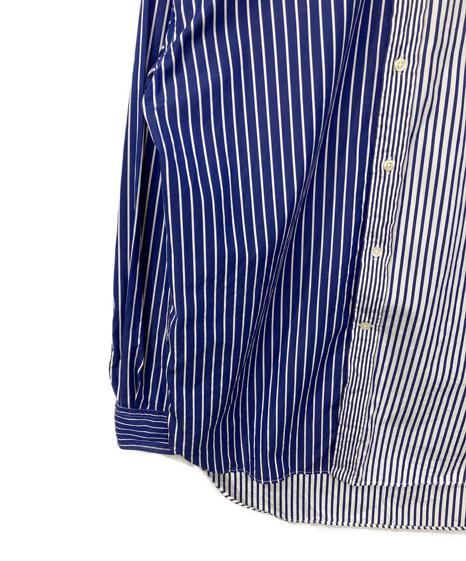 【美品】　ポロラルフローレン　ストライプシャツ　ブルー　8 M 中古・古着通販】POLO RALPH LAUREN (ポロ・ラルフローレン) 切替