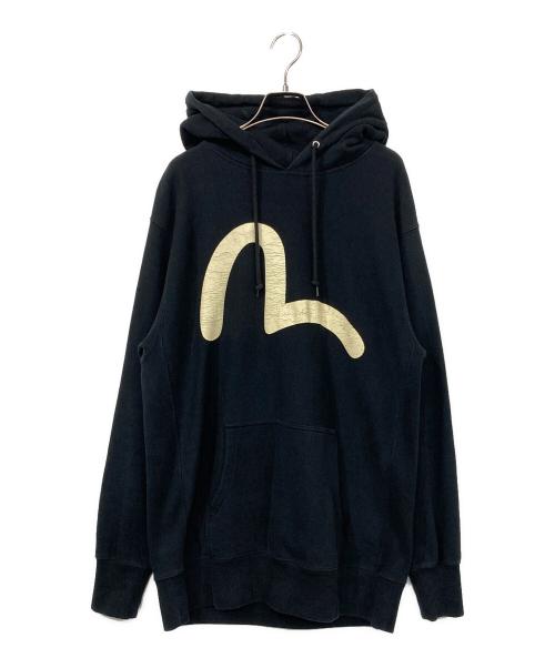 中古・古着通販】EVISU (エヴィス) カモメプリントパーカー ブラック 中古・古着通販】EVISU (エヴィス) カモメプリントパーカー ブラック
