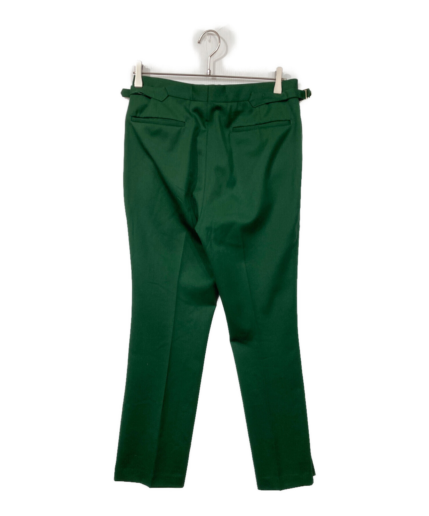 PS Paul Smith ピーエスポールスミス パンツ グリーン サイズ:M コットンツイル スラックスパンツ ボトムス ズボン【メンズ】【中古】 中古・古着通販】Paul Smith (ポールスミス) フレアスラックス
