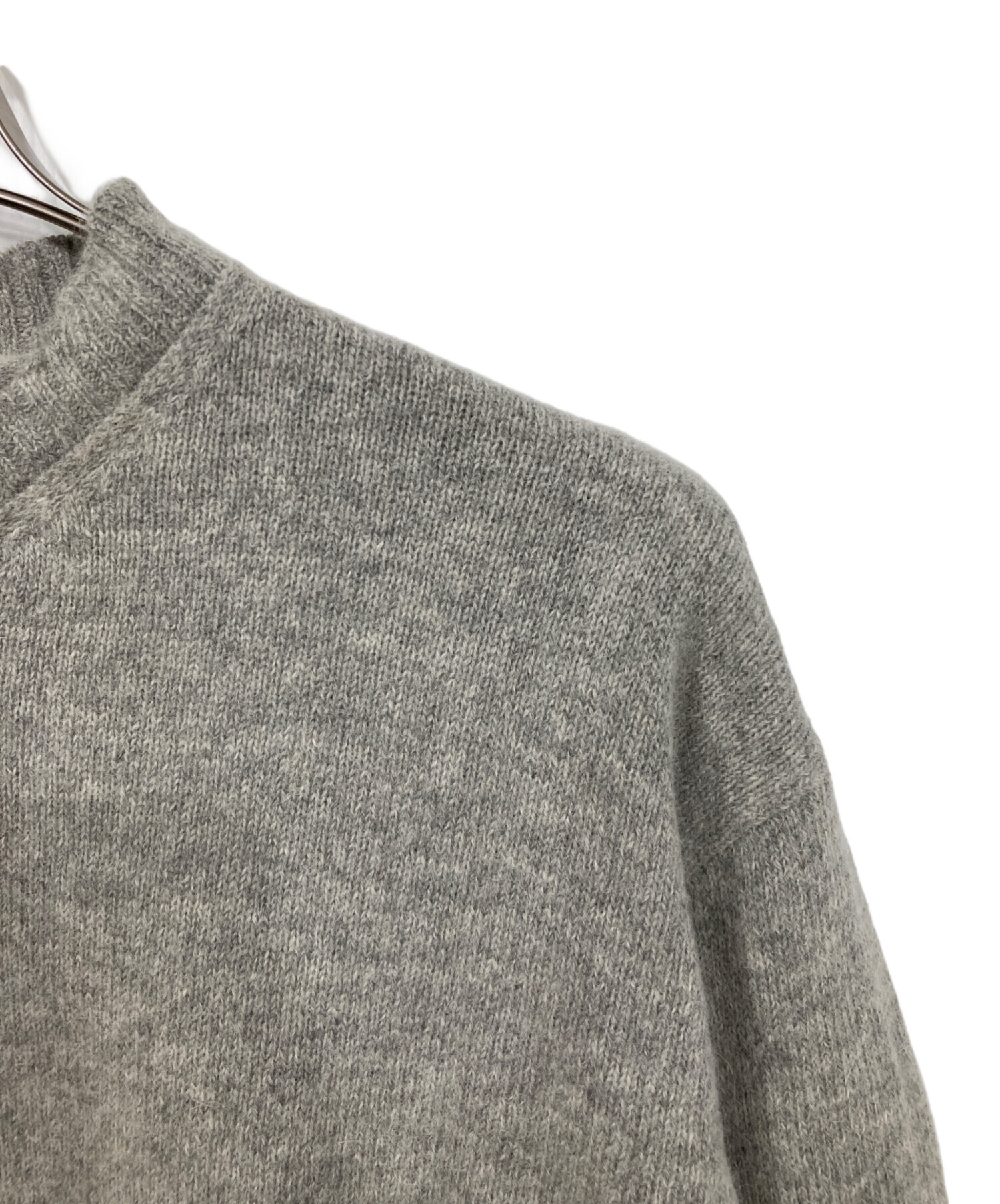 中古・古着通販】DIESEL (ディーゼル) ダメージ加工ニット グレー 