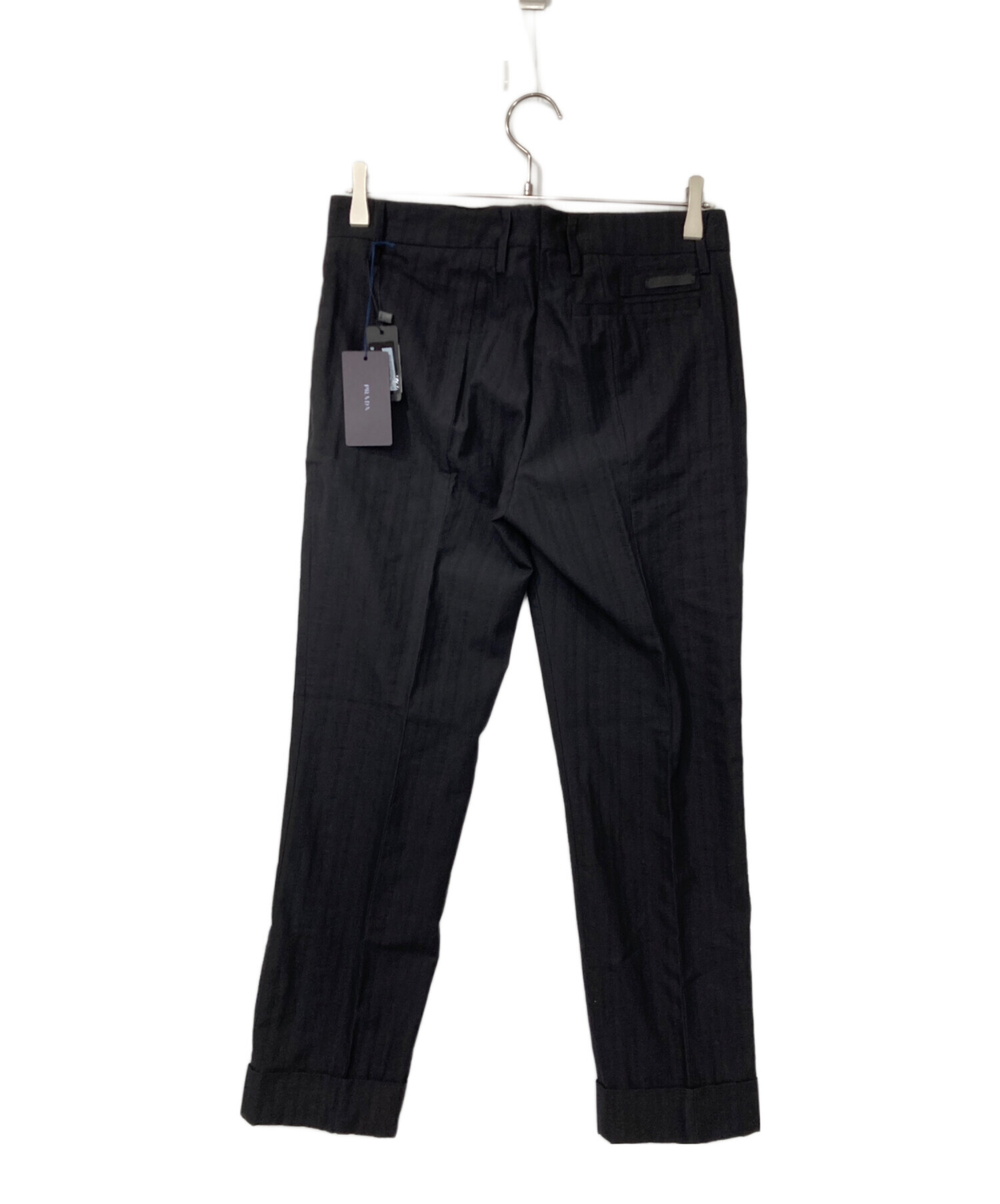 中古・古着通販】PRADA (プラダ) ストライプスラックス ネイビー