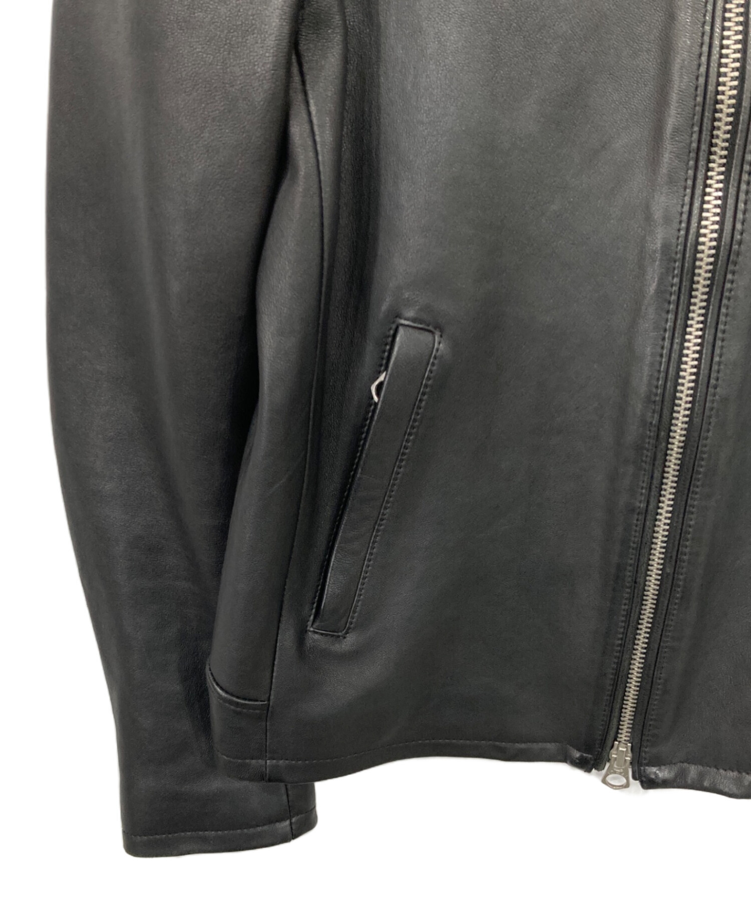 中古・古着通販】HARE (ハレ) シングルライダースジャケット ブラック 
