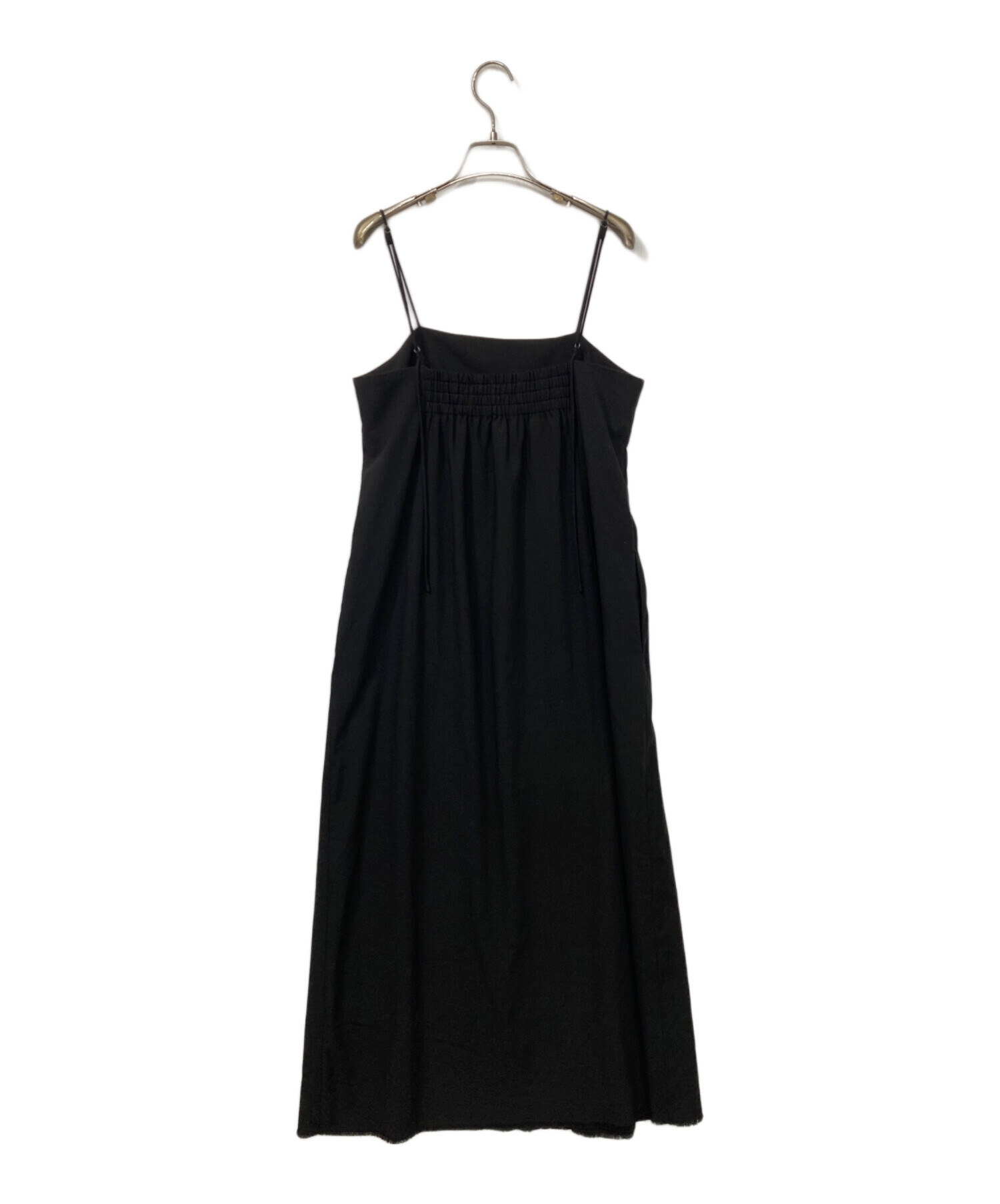 crewre ボックスタックキャミワンピース ブラック サイズ3 中古・古着通販】crewre (クルー) ボックスタックキャミワンピース