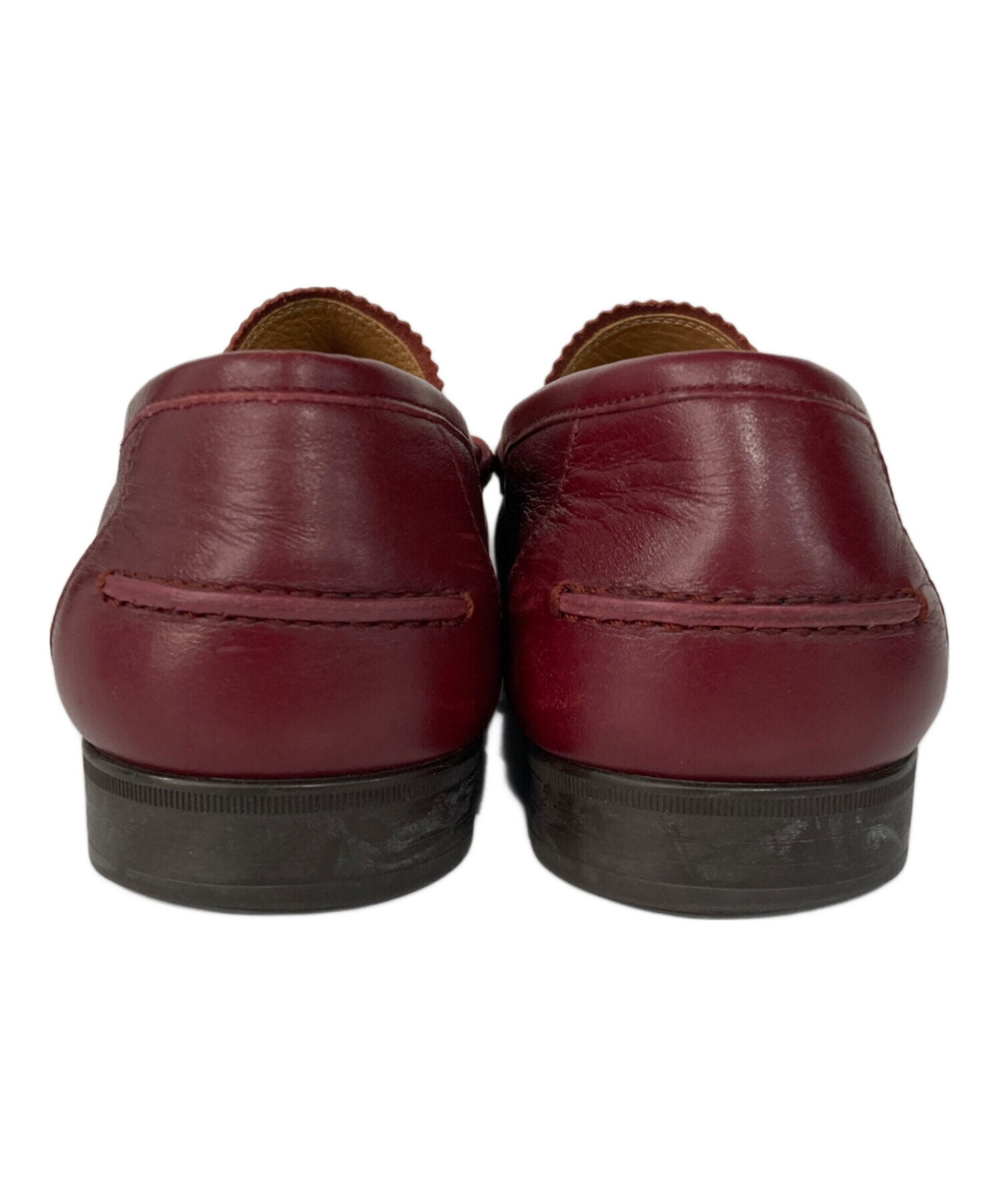 中古・古着通販】GUCCI (グッチ) シェリーラインローファー ワイン