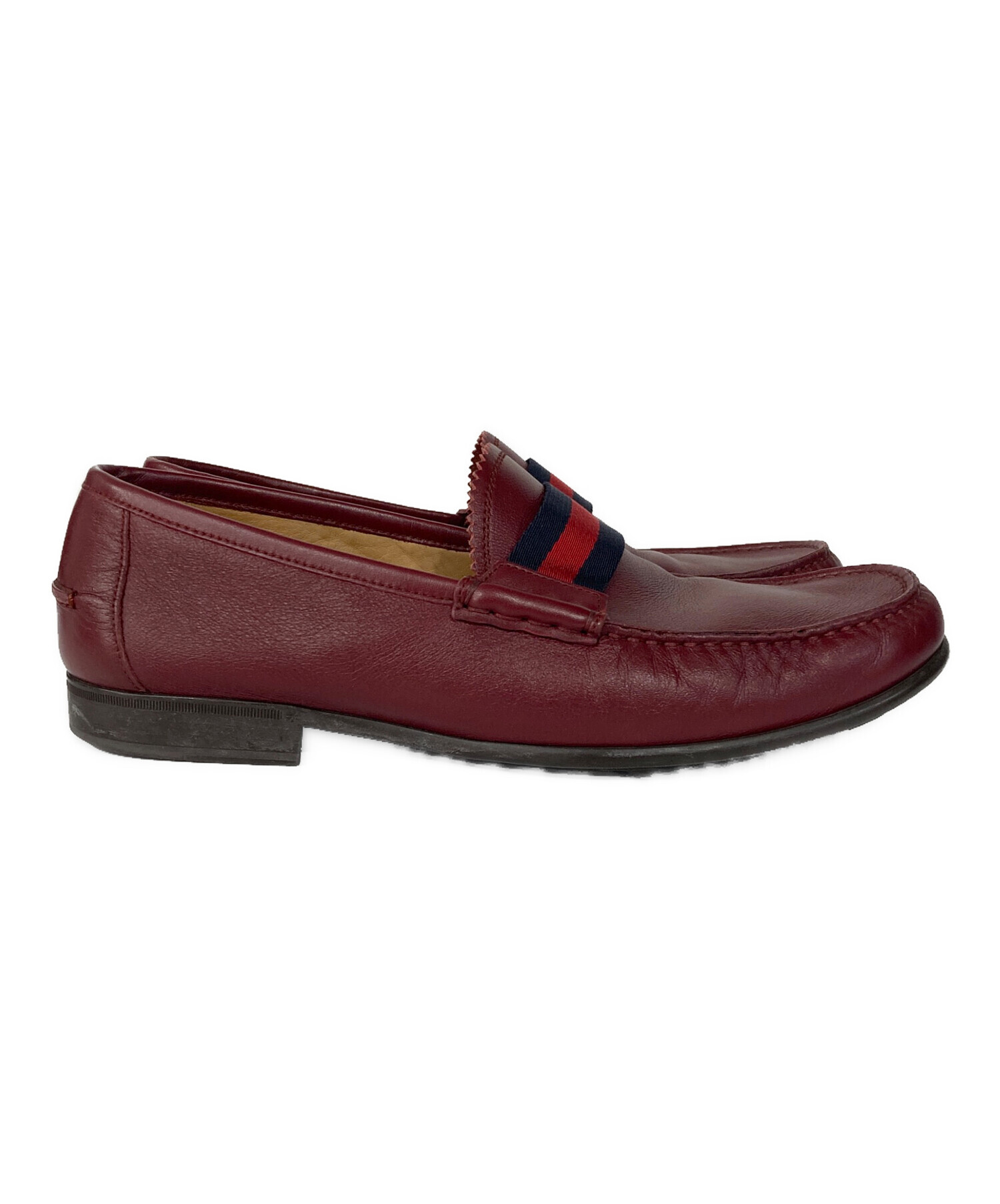 中古・古着通販】GUCCI (グッチ) シェリーラインローファー ワイン