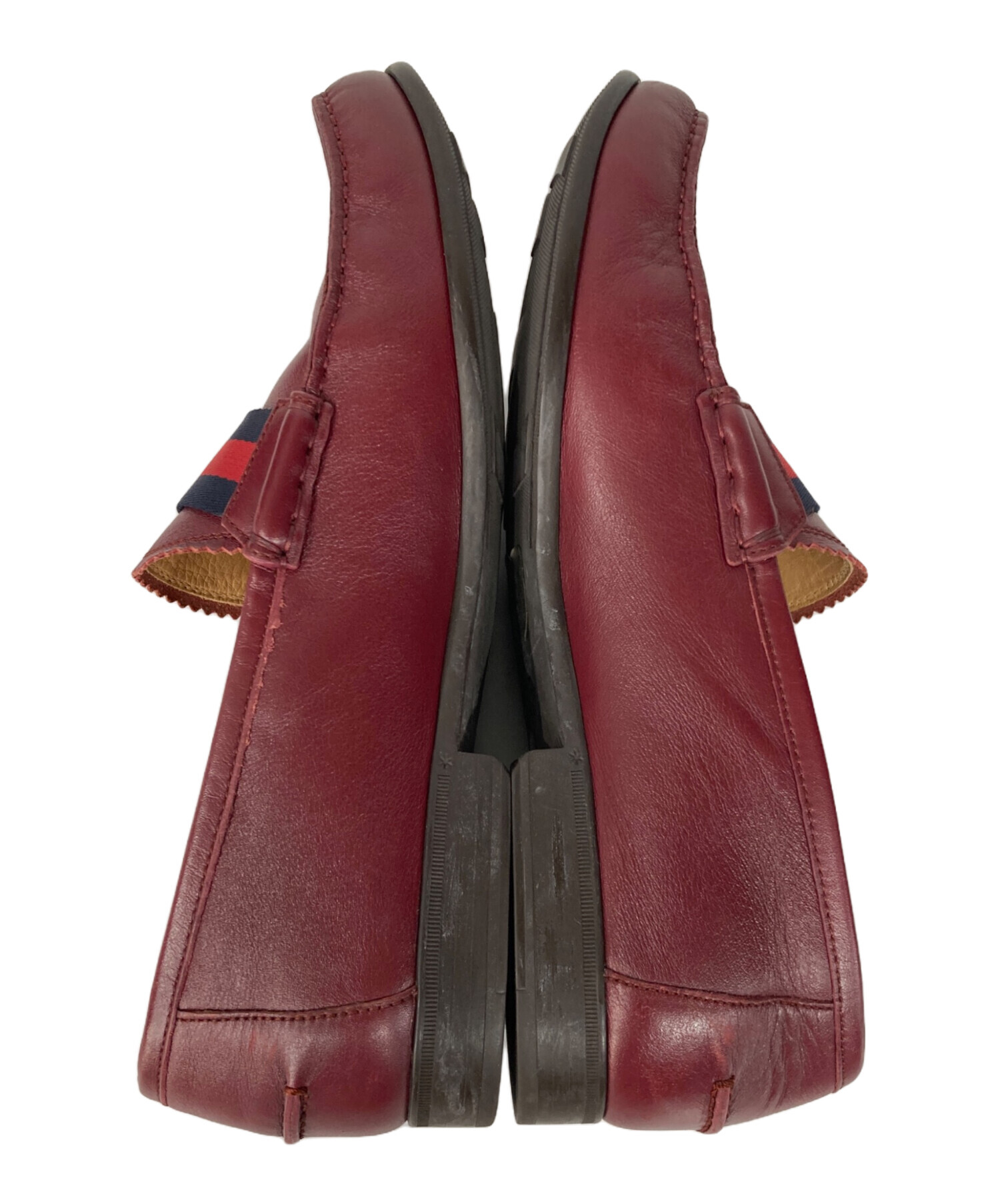 中古・古着通販】GUCCI (グッチ) シェリーラインローファー ワイン