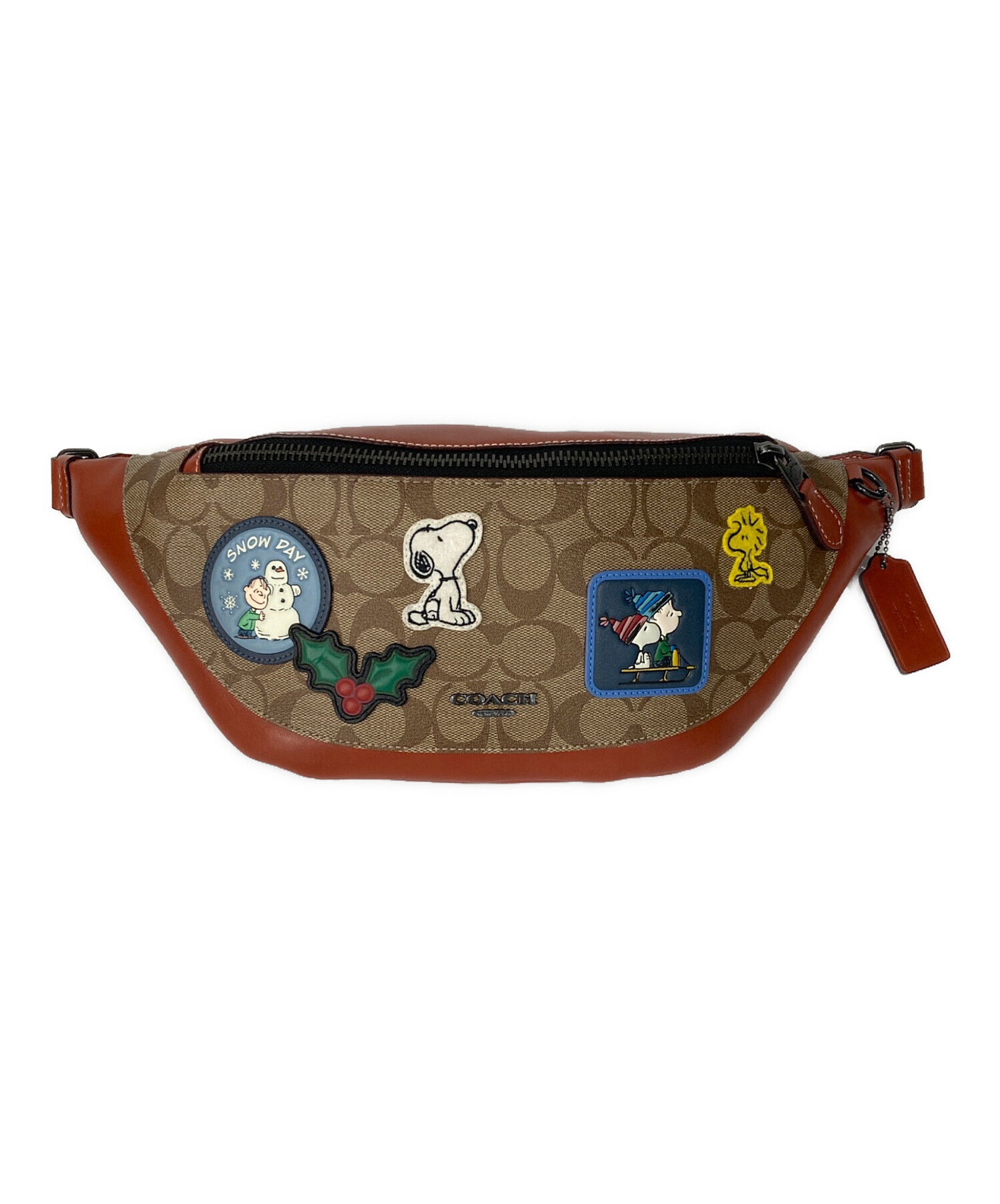 【美品】COACH×PEANUTS コーチ×ピーナッツ ウエストバッグ 超激レア 中古・古着通販】COACH (コーチ) PEANUTS (ピーナッツ) コラボワッペン