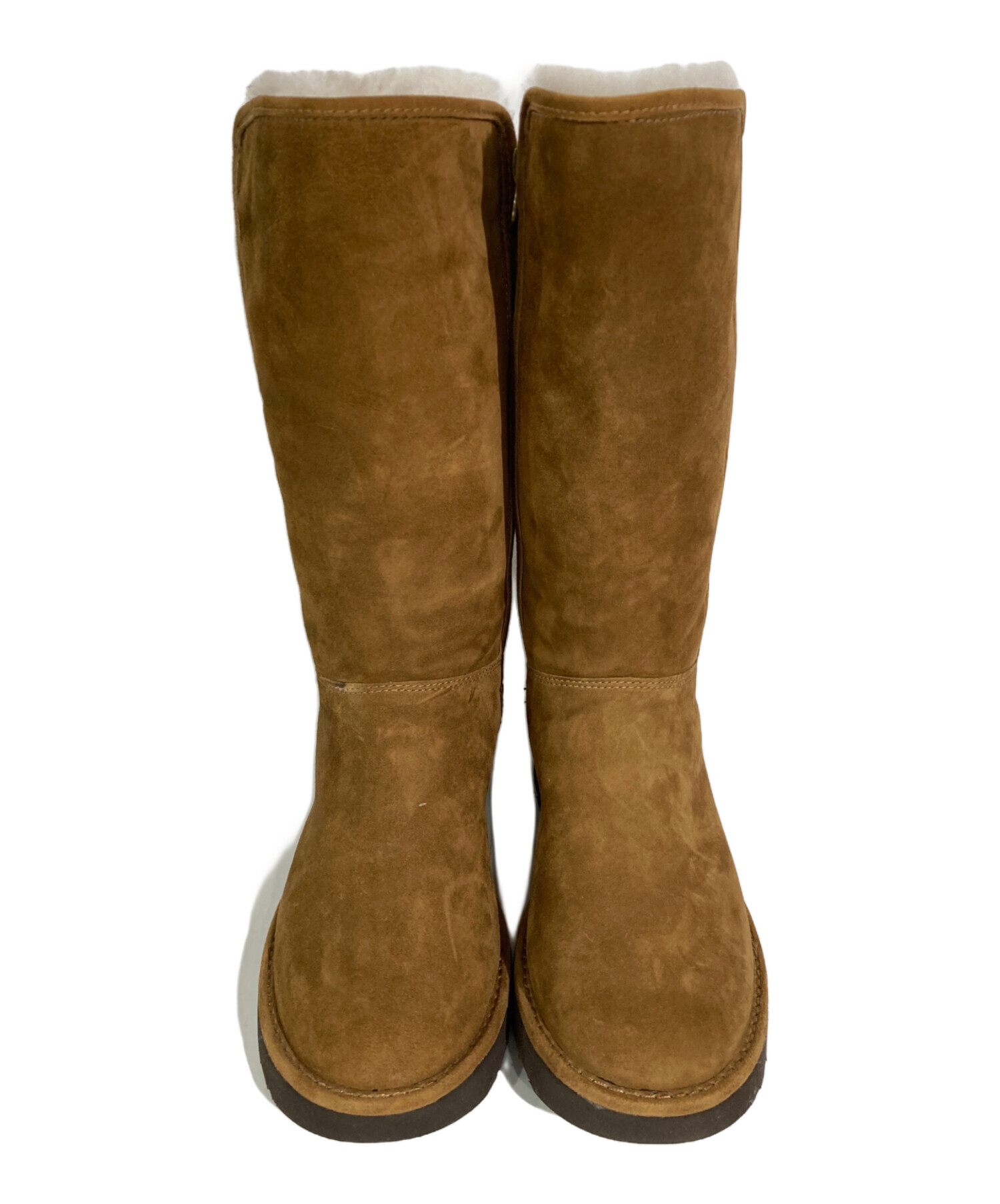 未使用　UGG ブラウン ムートンブーツ 中古・古着通販】UGG (アグ) ミドルムートンブーツ ブラウン サイズ