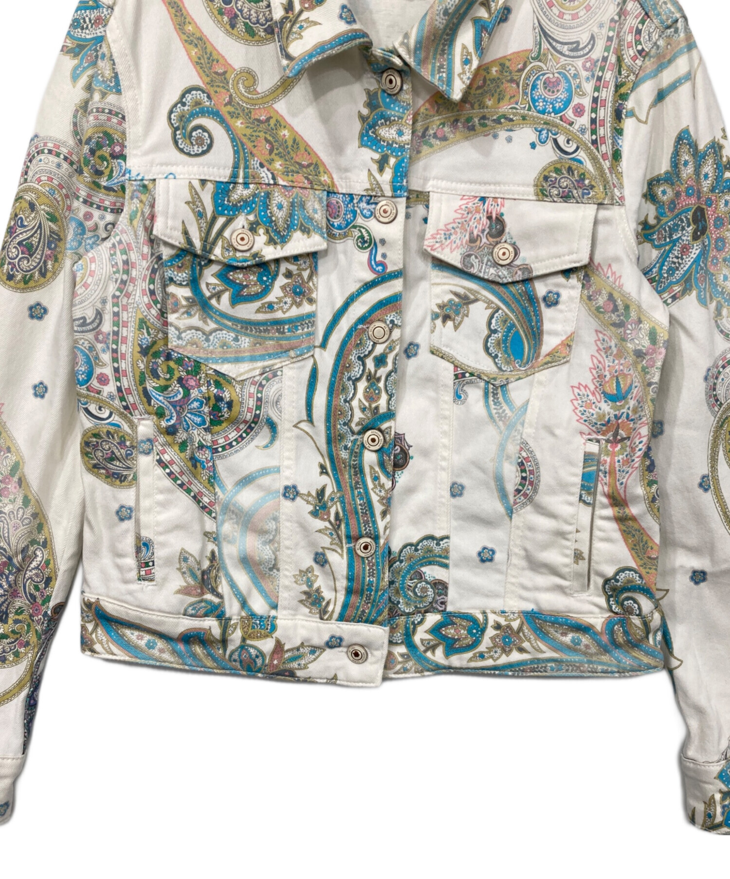 デジグアル美品ホワイトジャケット 中古・古着通販】Desigual (デシグアル) 総柄デニムジャケット