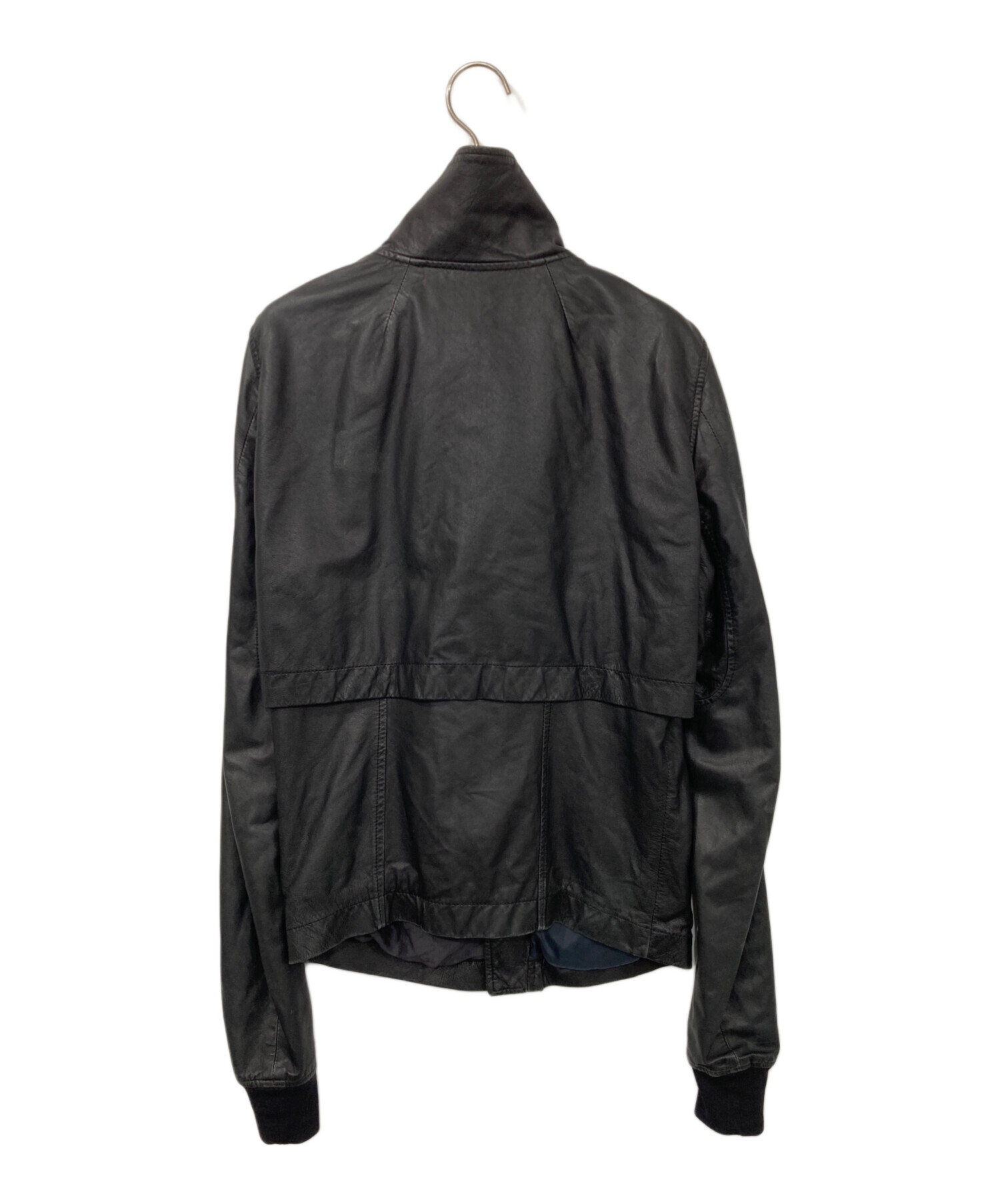 Rick Owens リックオウエンス　ラムレザー　ライダースジャケット 中古・古着通販】RICK OWENS (リックオウエンス) ラムレザーライダース
