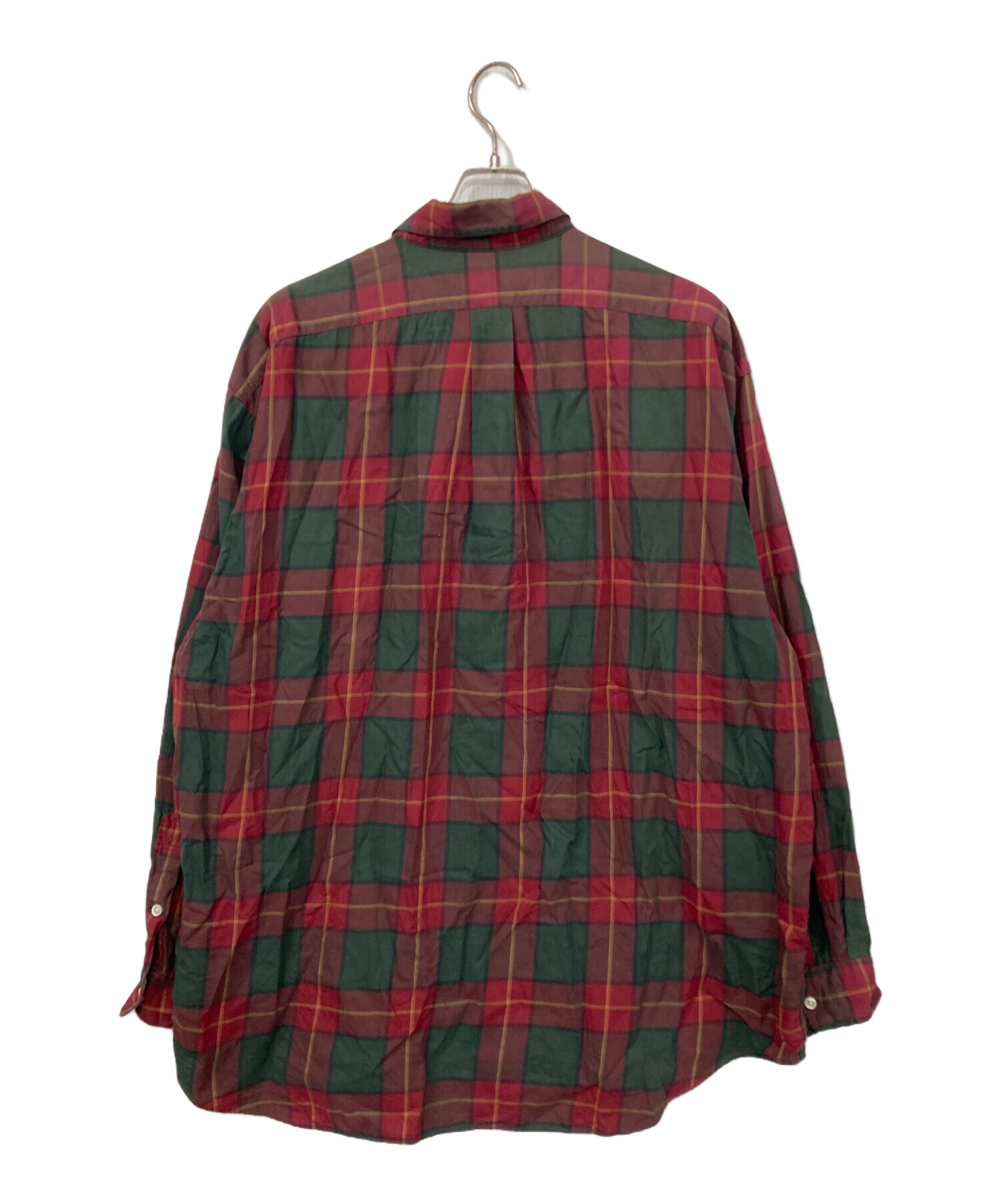 【最高カラー、BLAKE】ラルフローレン古着チェックシャツ刺繍ロゴプリネル赤L. 中古・古着通販】RALPH LAUREN (ラルフローレン) BLAKEチェックBD