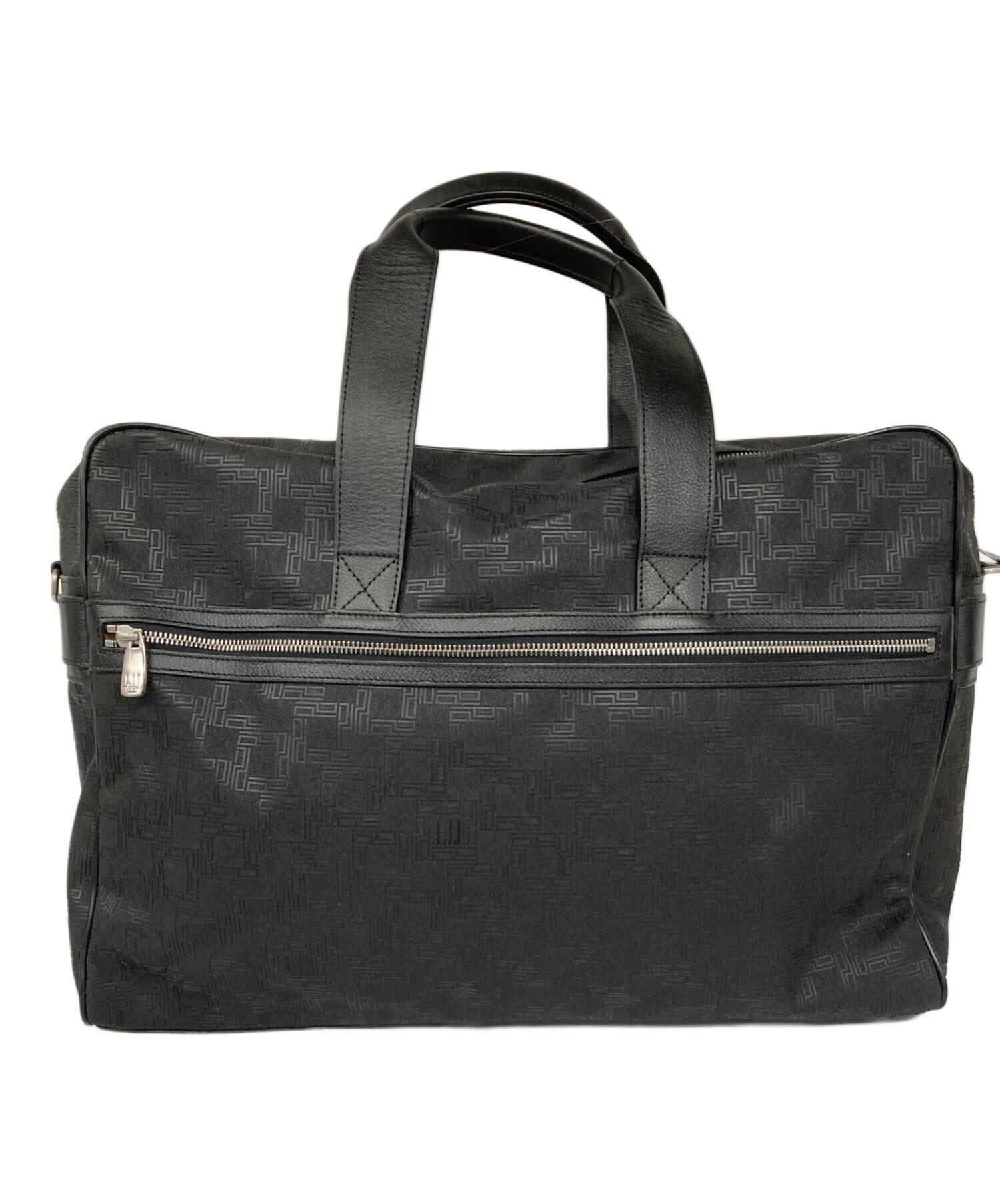 【未使用に近い】ダンヒル ブリーフケース 2way ギャランティカード付 中古・古着通販】dunhill (ダンヒル) 総柄ブリーフバッグ ブラック