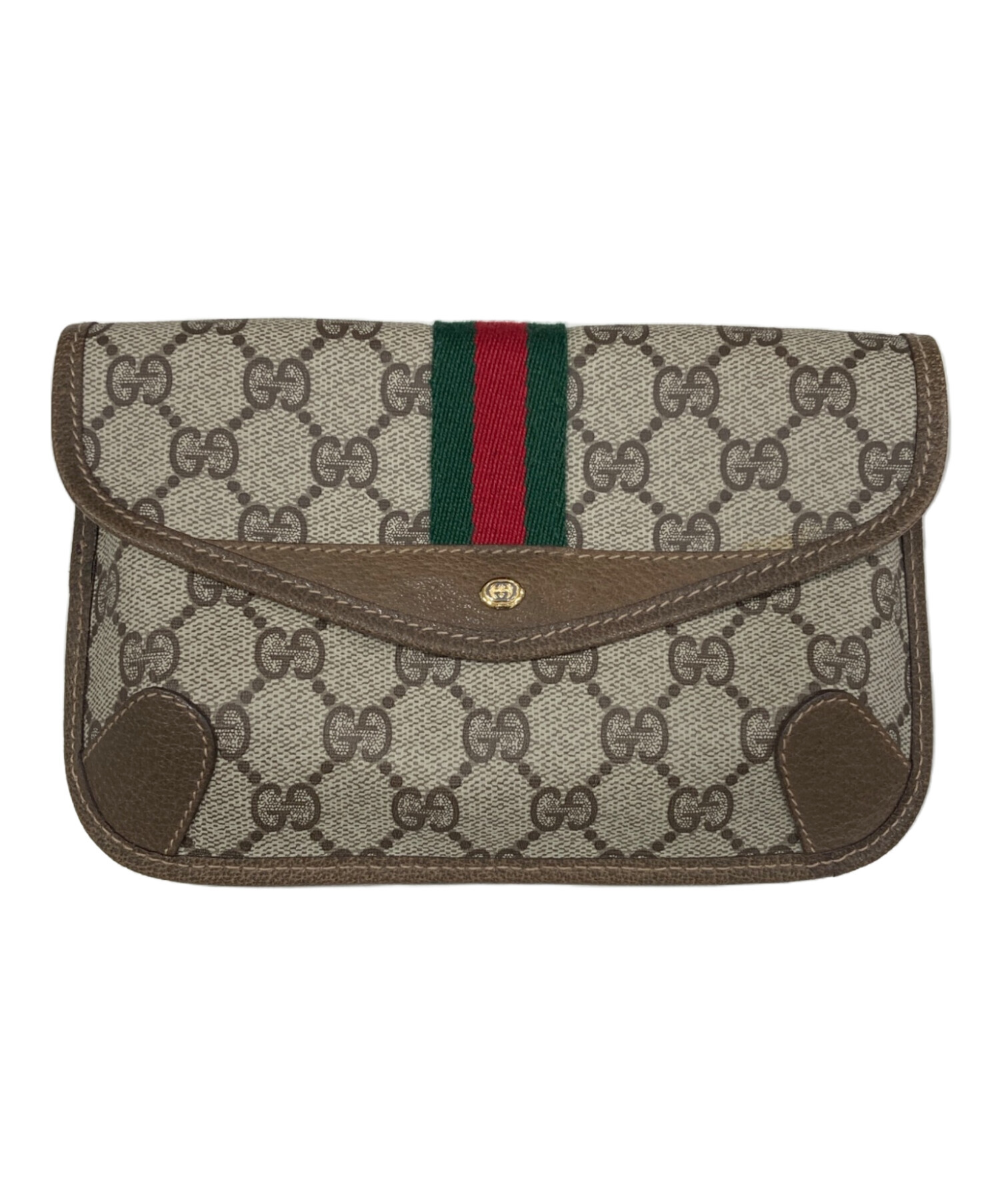 Gucci ベージュ ロゴ ポーチ 中古・古着通販】GUCCI (グッチ) ポーチ ベージュ｜ブランド・古着通販