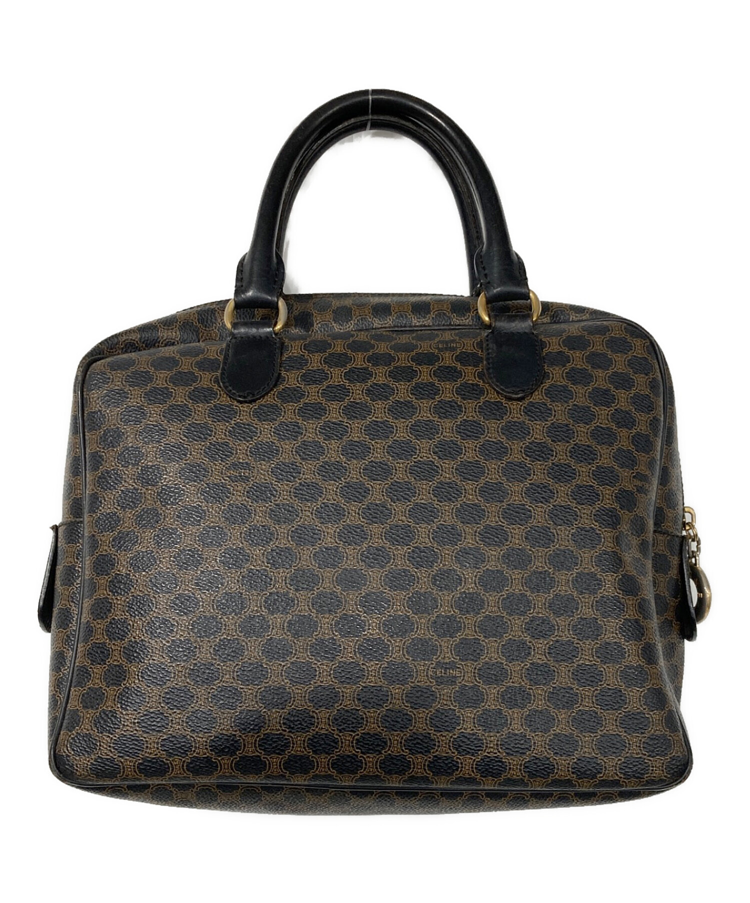 中古・古着通販】CELINE (セリーヌ) マカダムハンドバッグ ブラック