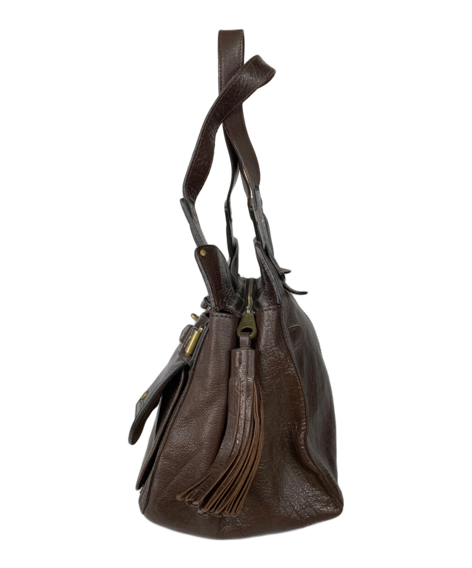 中古・古着通販】MULBERRY (マルベリー) レザートートバッグ ブラウン