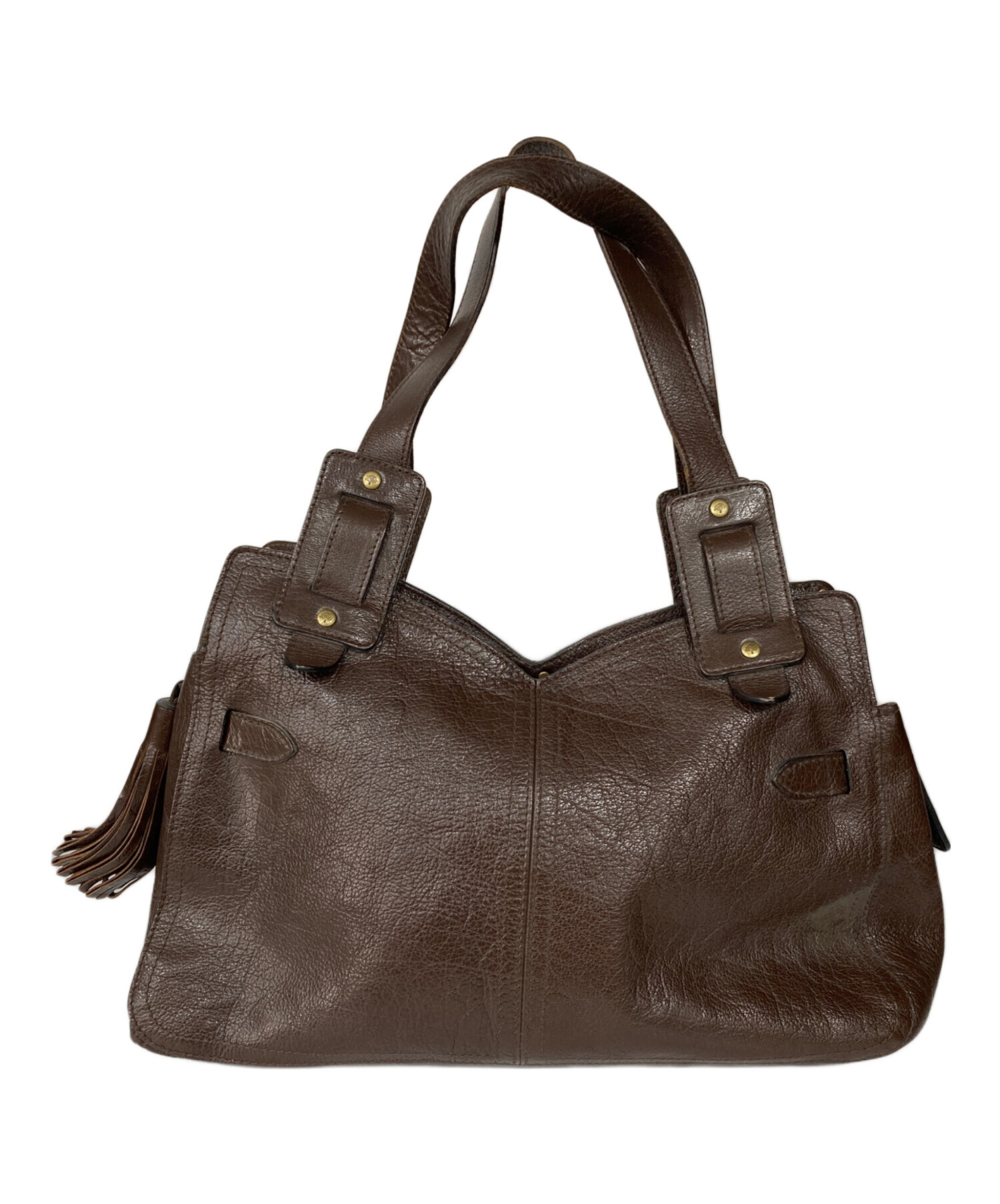 中古・古着通販】MULBERRY (マルベリー) レザートートバッグ ブラウン