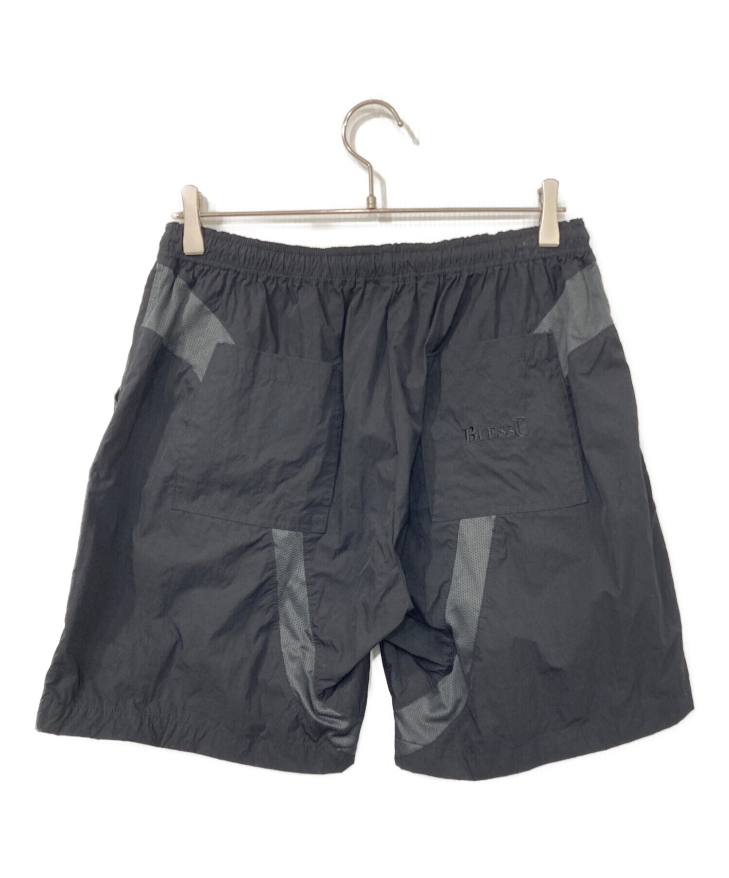 中古・古着通販】blessu (ブレスユー) Mesh Line Half Pants ブラック 