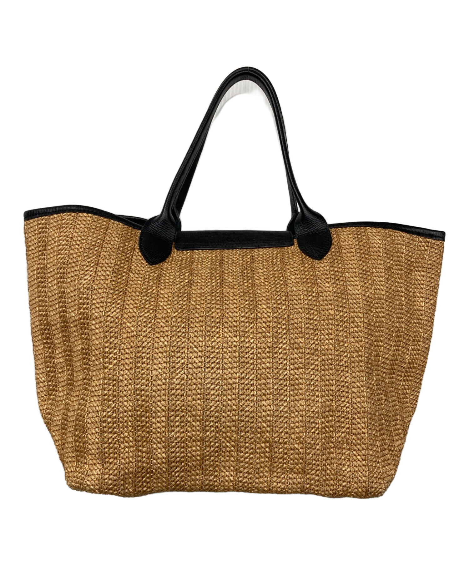 LONGCHAMP ロンシャン かごバッグ - ベージュ系 【古着】【中古】 中古・古着通販】LONGCHAMP (ロンシャン) カゴトートバッグ ベージュ