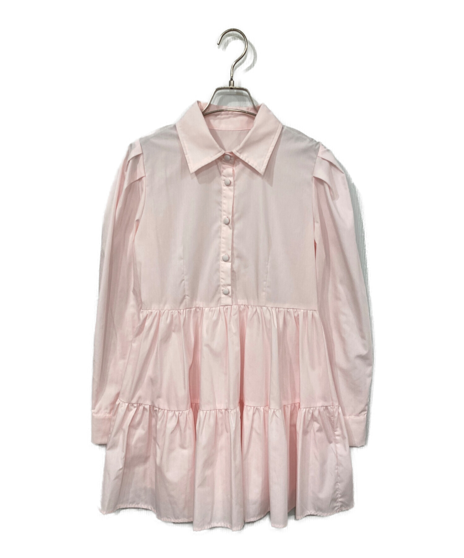 Darich 【ダーリッチ】ミニワンピース ピンク 中古・古着通販】Darich (ダーリッチ) ボリュームシャツミニワンピース