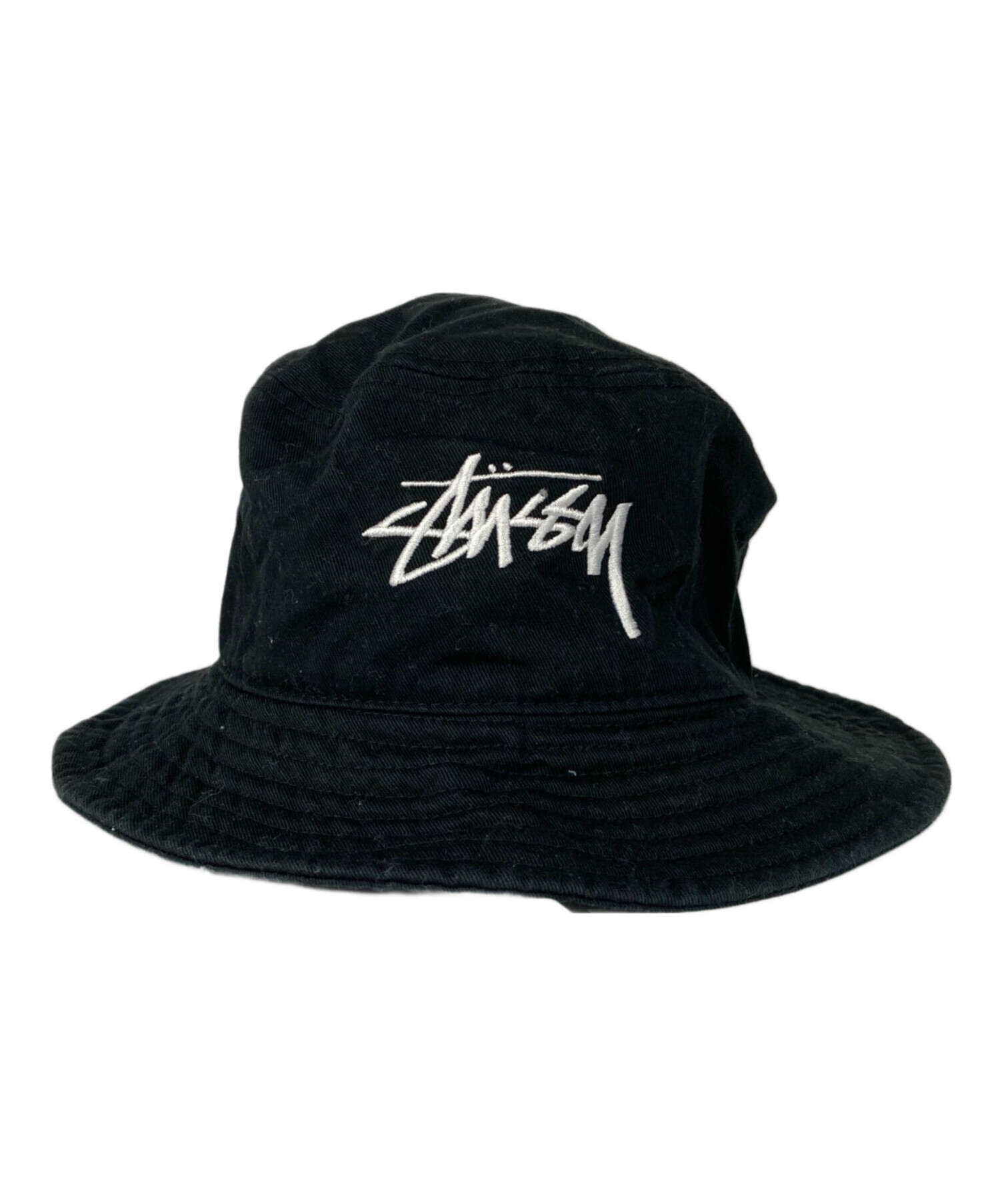 中古・古着通販】stussy (ステューシー) ロゴ刺繍バケットハット 中古・古着通販】stussy (ステューシー) ロゴ刺繍バケットハット