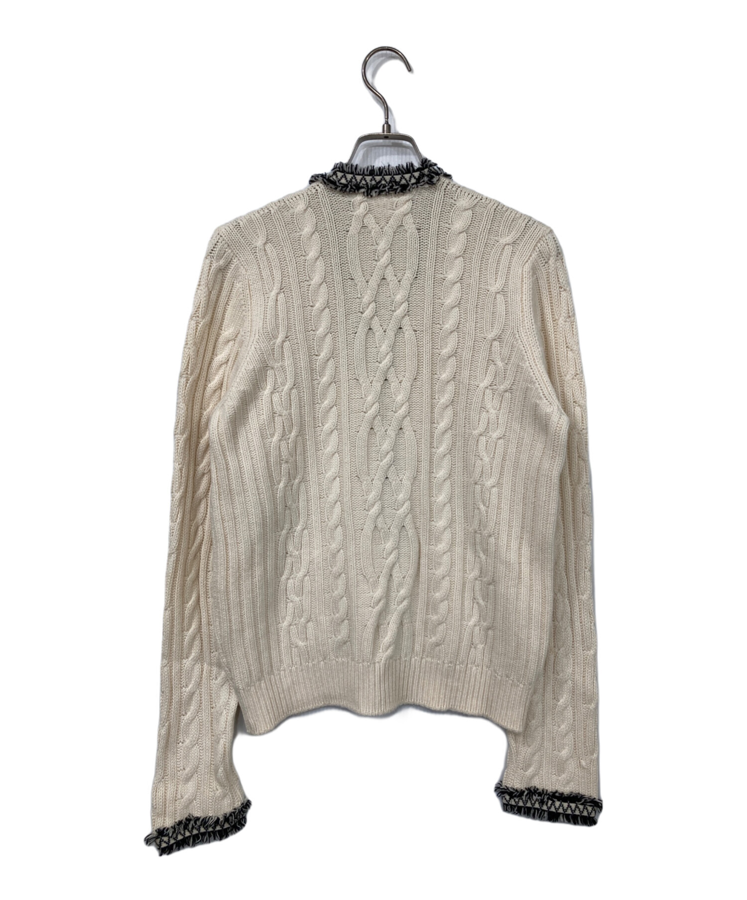 CHANEL ベージュ ボタン付きカシミヤカーディガン 中古・古着通販】CHANEL (シャネル) コットン×カシミヤ カーディガン