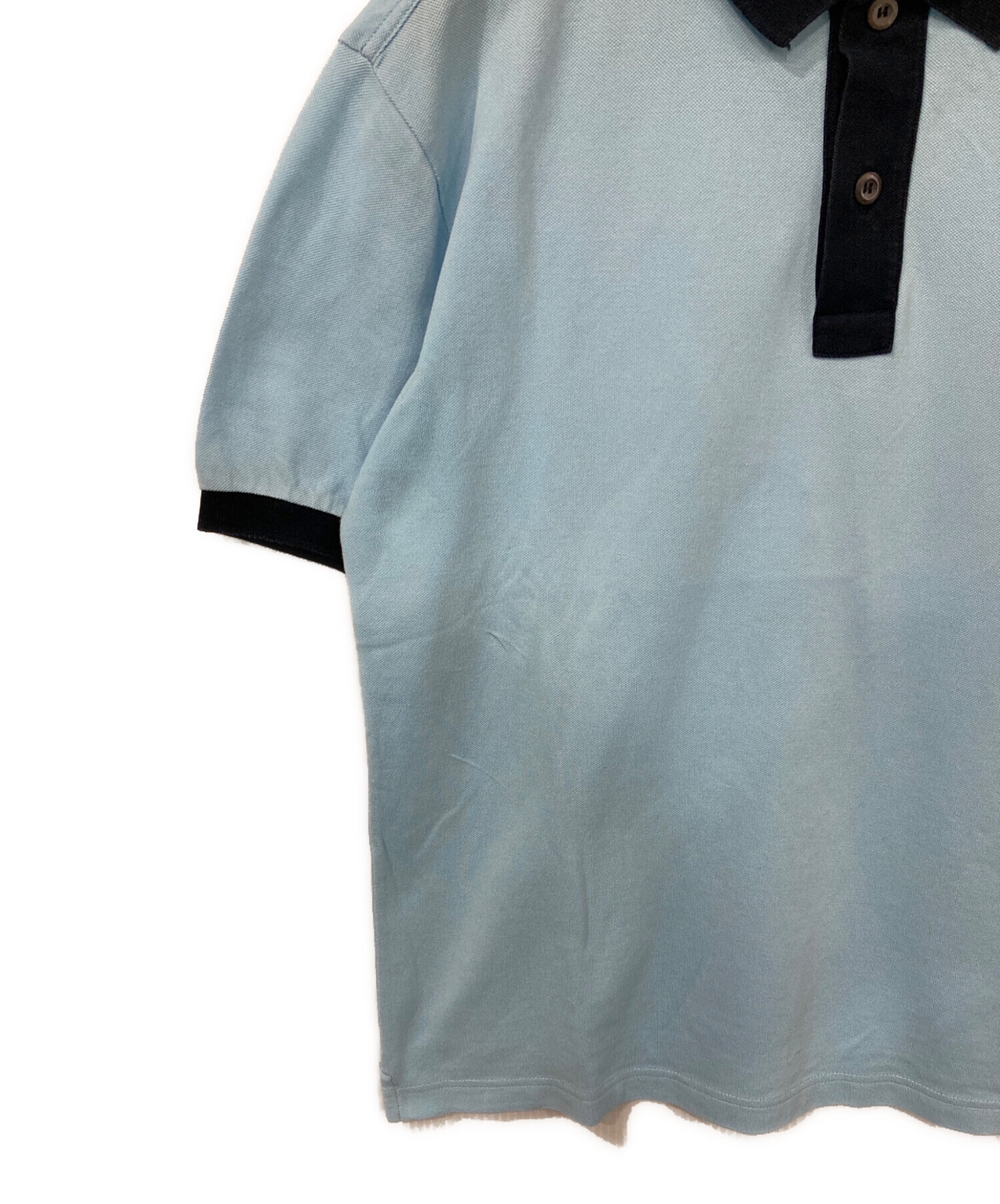 中古・古着通販】PRADA (プラダ) ポロシャツ ブルー サイズ:L
