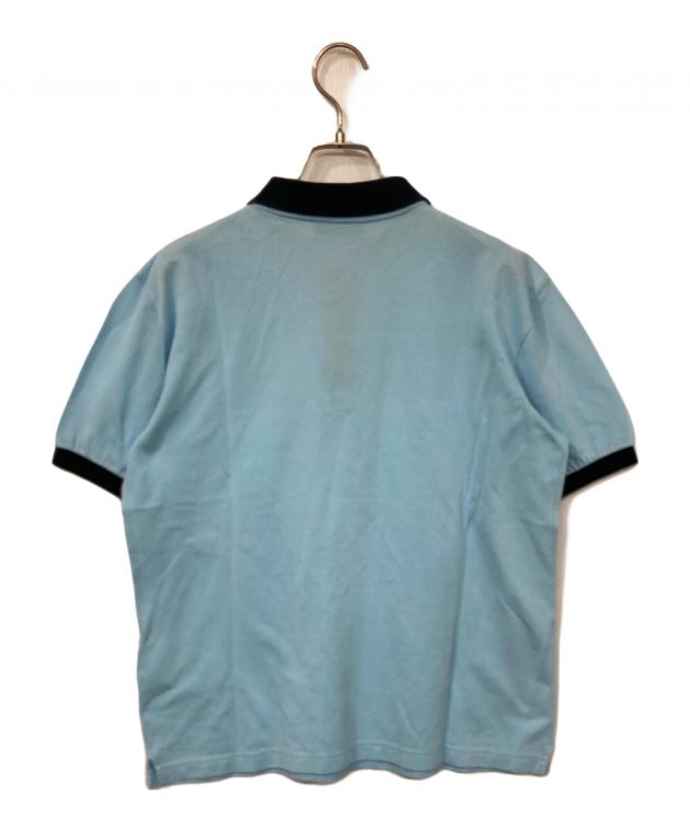 PRADA 水色 ポロシャツ 中古・古着通販】PRADA (プラダ) ポロシャツ ブルー×ホワイト サイズ:S