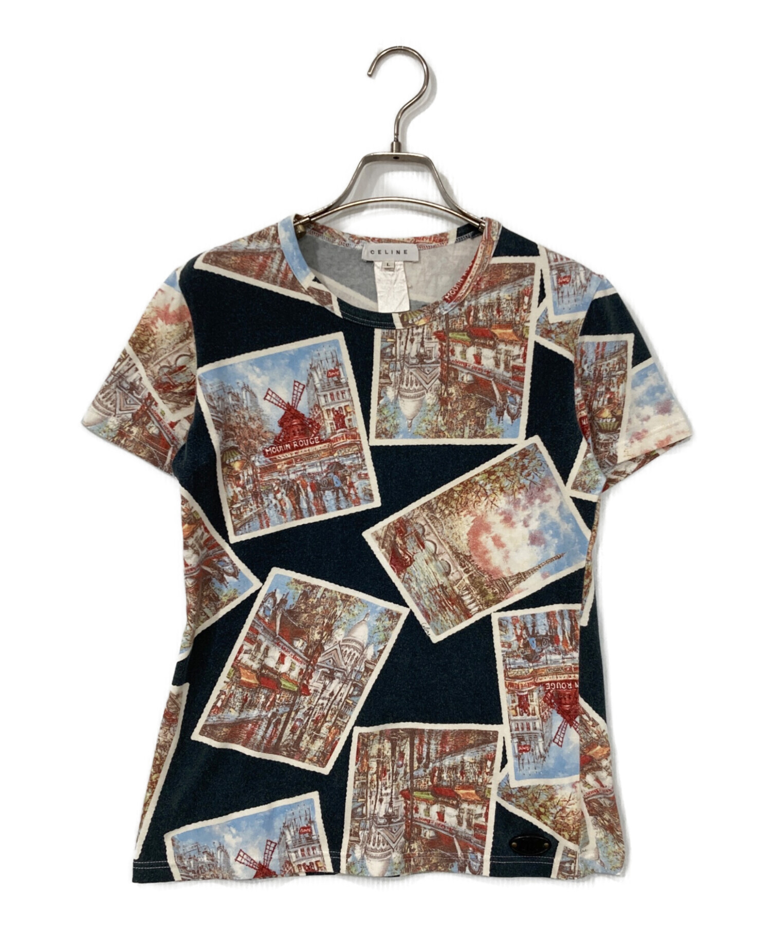 中古・古着通販】CELINE (セリーヌ) トリオンフパッチ総柄Tシャツ