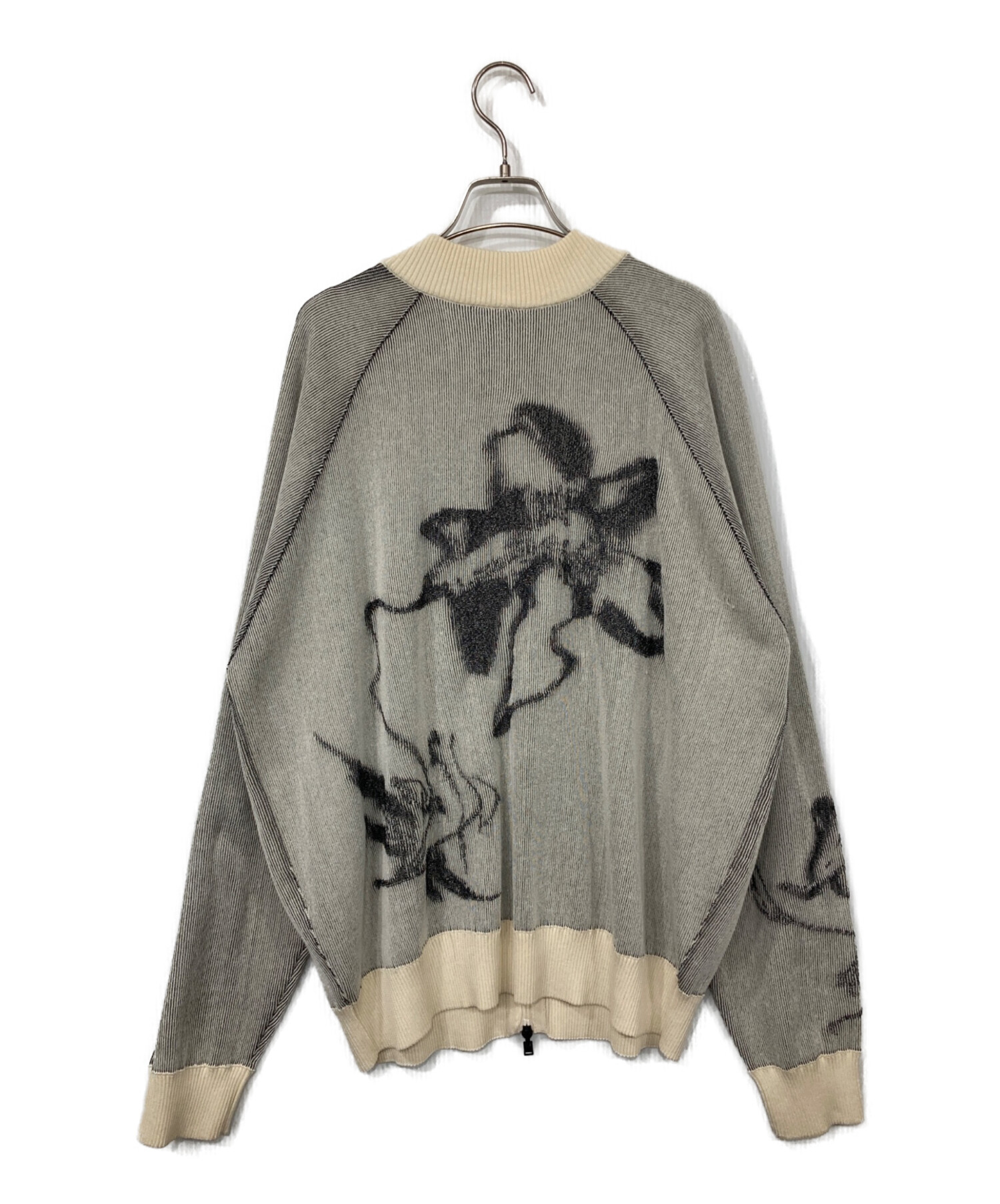 中古・古着通販】Y-3 (ワイスリー) Graphic Knit Cardigan グレー 
