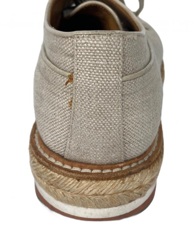PRADA ベージュ エスパドリーユ 中古・古着通販】PRADA (プラダ) エスパドリーユオックスフォード