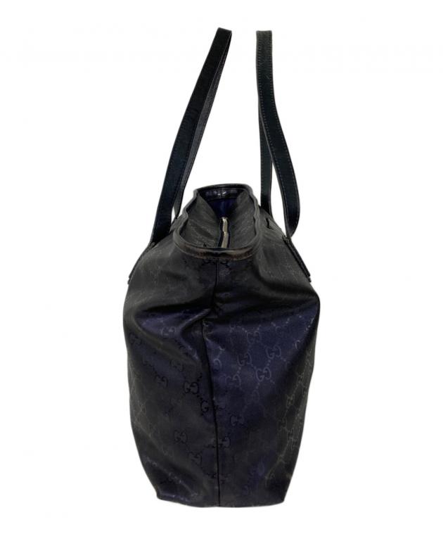 中古・古着通販】GUCCI (グッチ) GGインプリメトートバッグ ネイビー