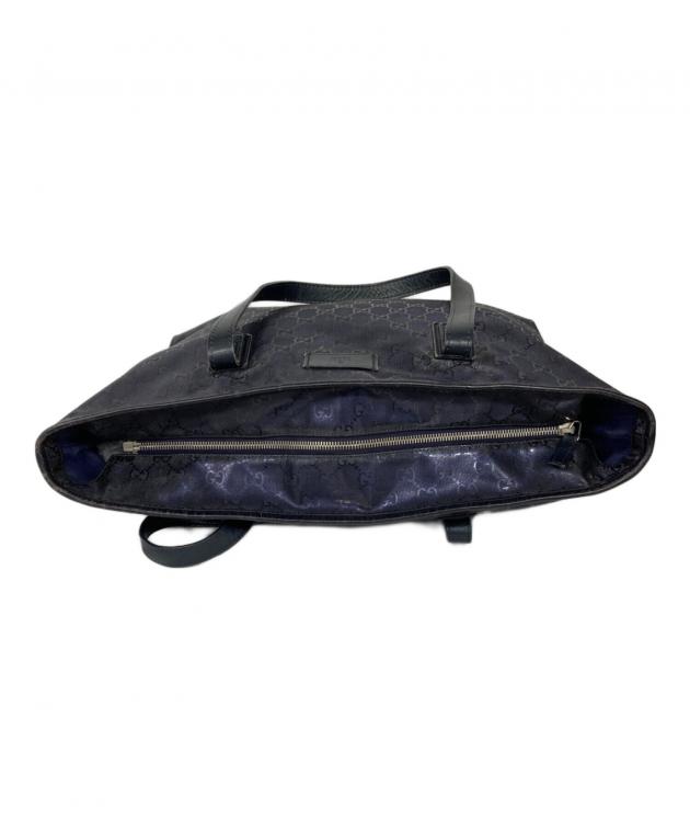 中古・古着通販】GUCCI (グッチ) GGインプリメトートバッグ ネイビー