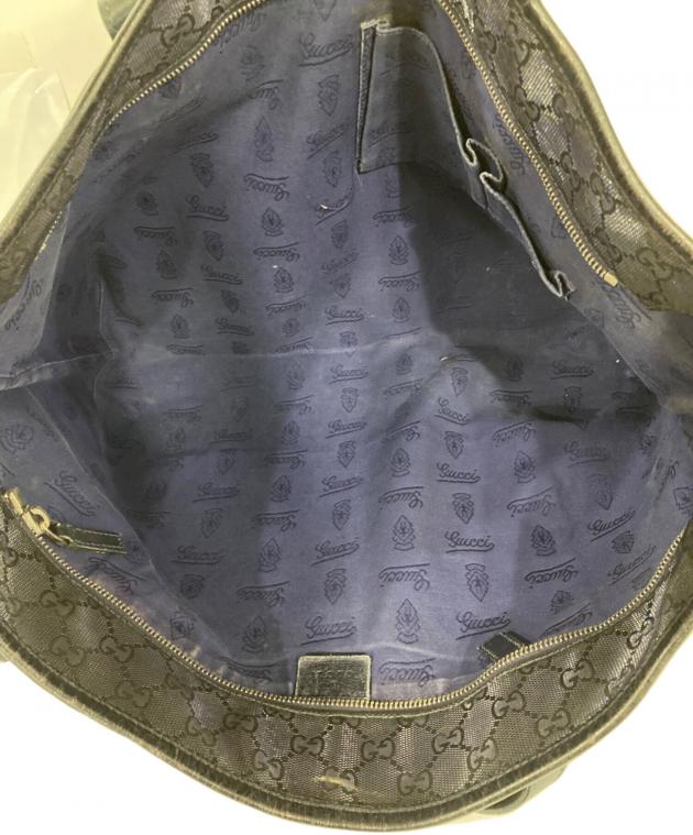 中古・古着通販】GUCCI (グッチ) GGインプリメトートバッグ ネイビー