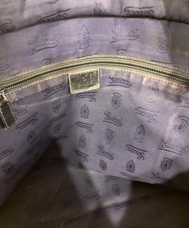 中古・古着通販】GUCCI (グッチ) GGインプリメトートバッグ ネイビー