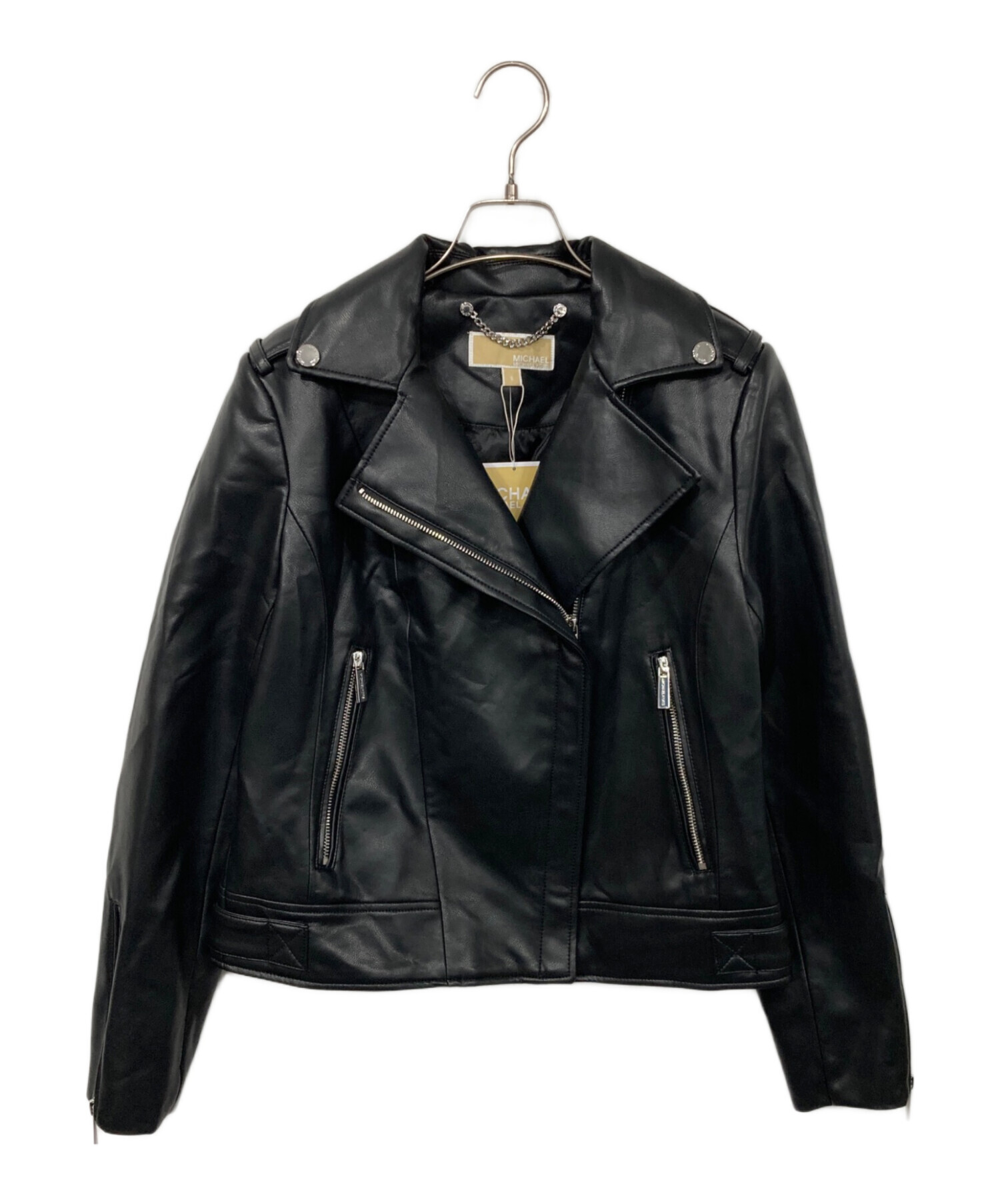 MICHAEL KORS 黒 レザージャケット　値下げしました 中古・古着通販】MICHAEL KORS (マイケル・コース) エコレザー