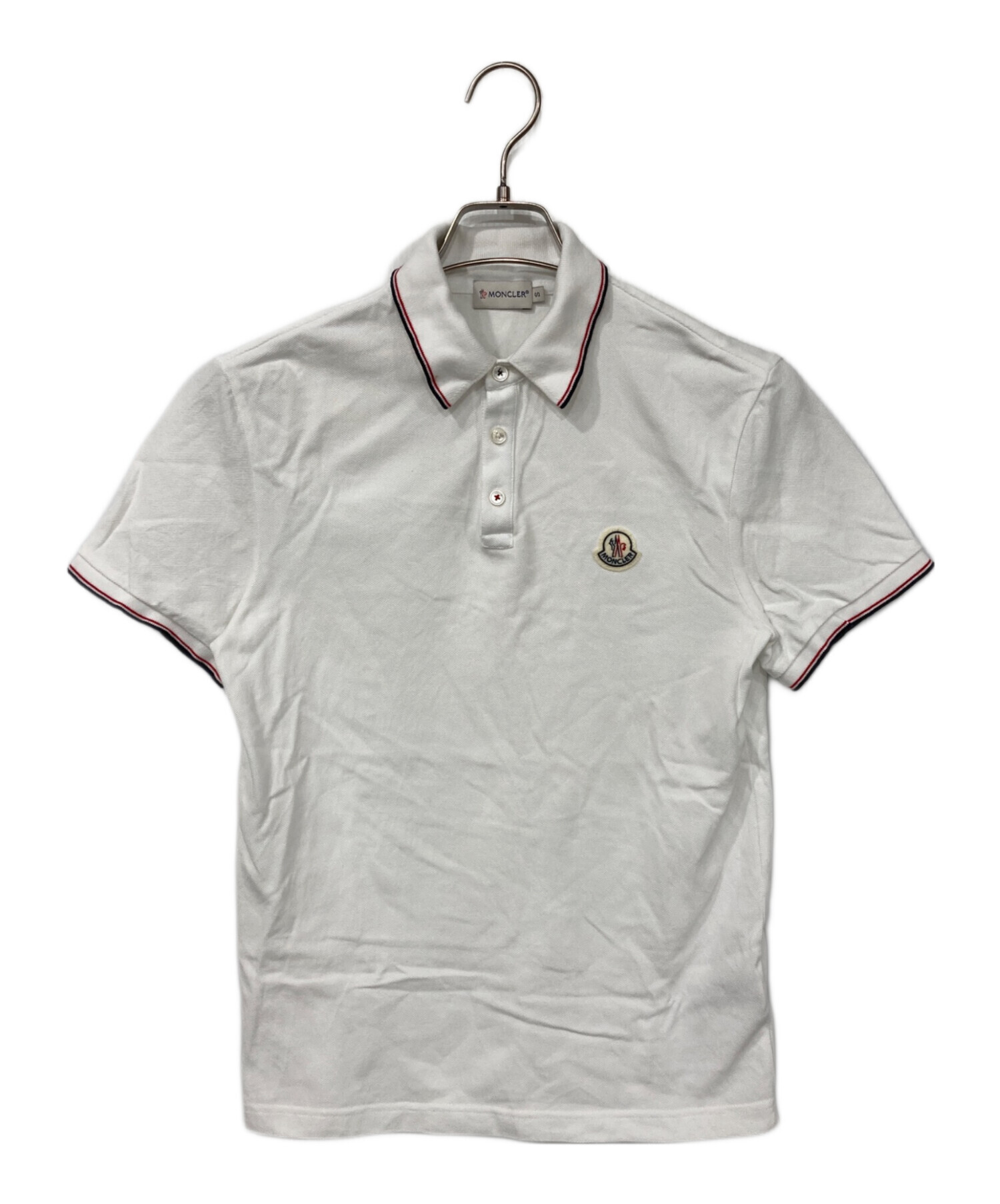中古・古着通販】MONCLER (モンクレール) ポロシャツ ホワイト