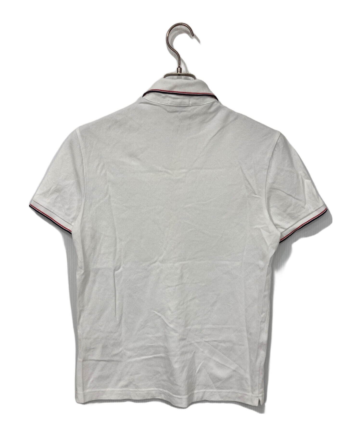 中古・古着通販】MONCLER (モンクレール) ポロシャツ ホワイト 中古・古着通販】MONCLER (モンクレール) ポロシャツ ホワイト
