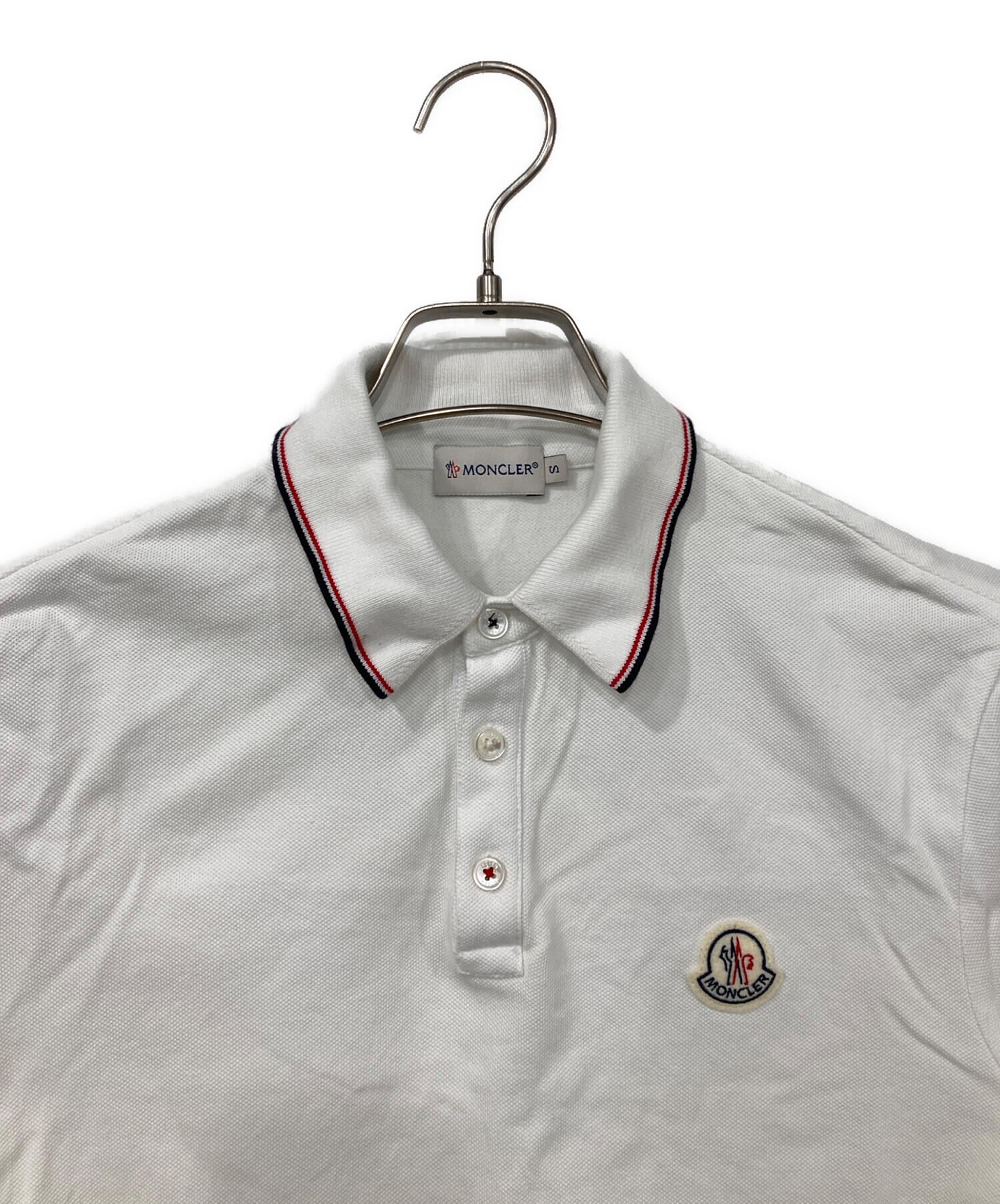 中古・古着通販】MONCLER (モンクレール) ポロシャツ ホワイト
