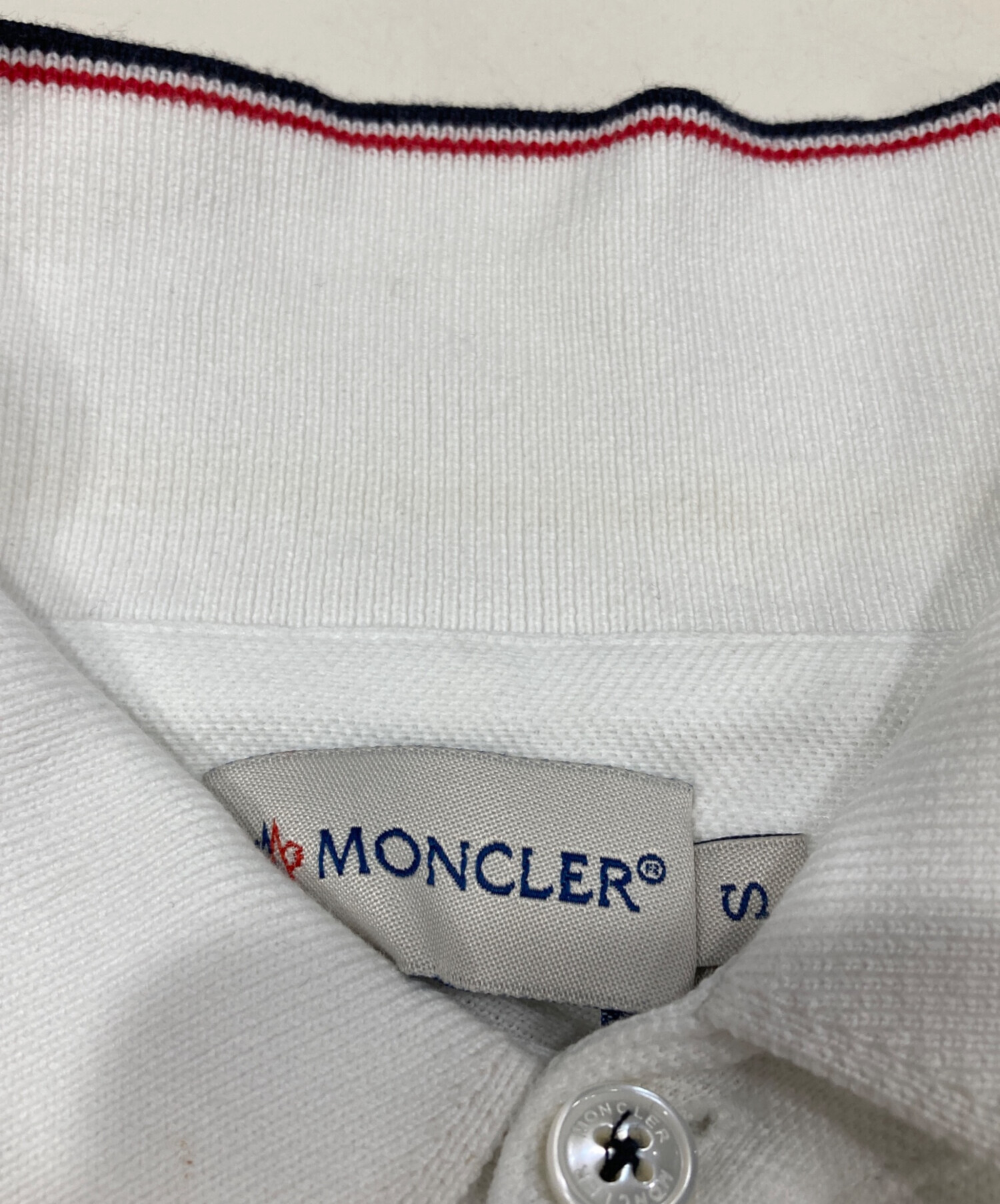 中古・古着通販】MONCLER (モンクレール) ポロシャツ ホワイト