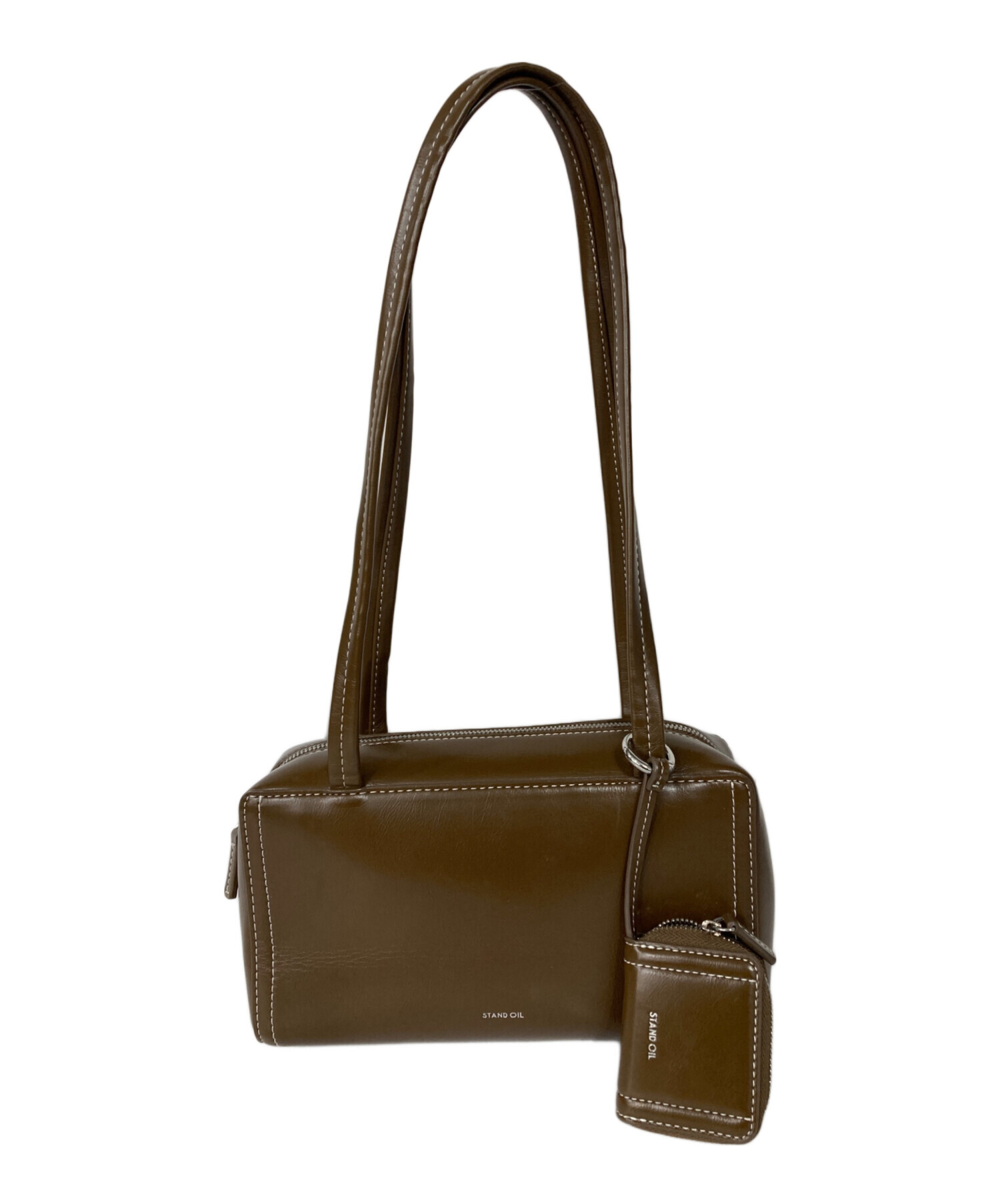 STAND OIL ショルダーバッグ ダークブラウン 中古・古着通販】Stand oil (スタンドオイル) Post Bag ブラウン