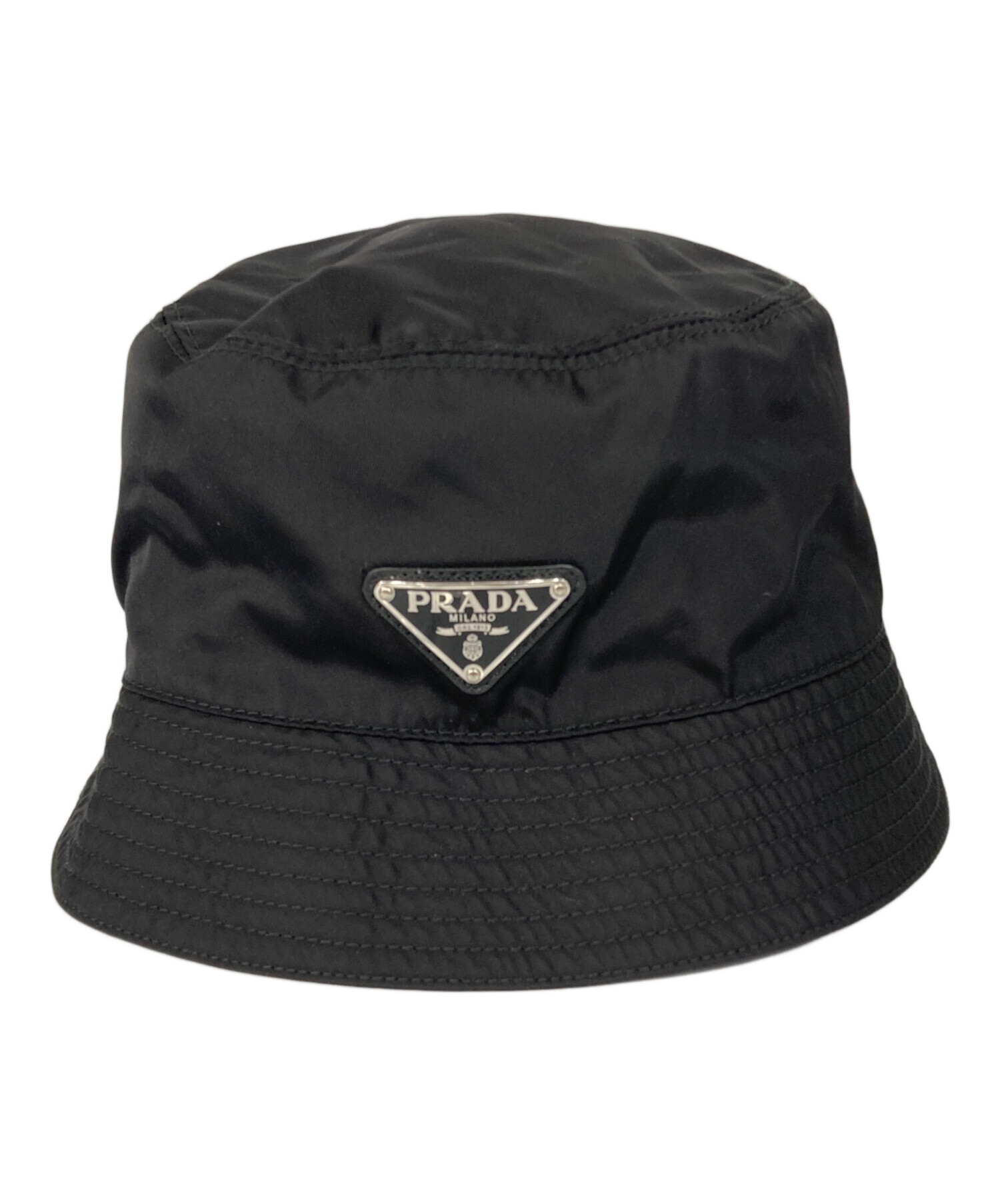 中古・古着通販】PRADA (プラダ) Re Nylonバケットハット ブラック 中古・古着通販】PRADA (プラダ) Re Nylonバケットハット ブラック