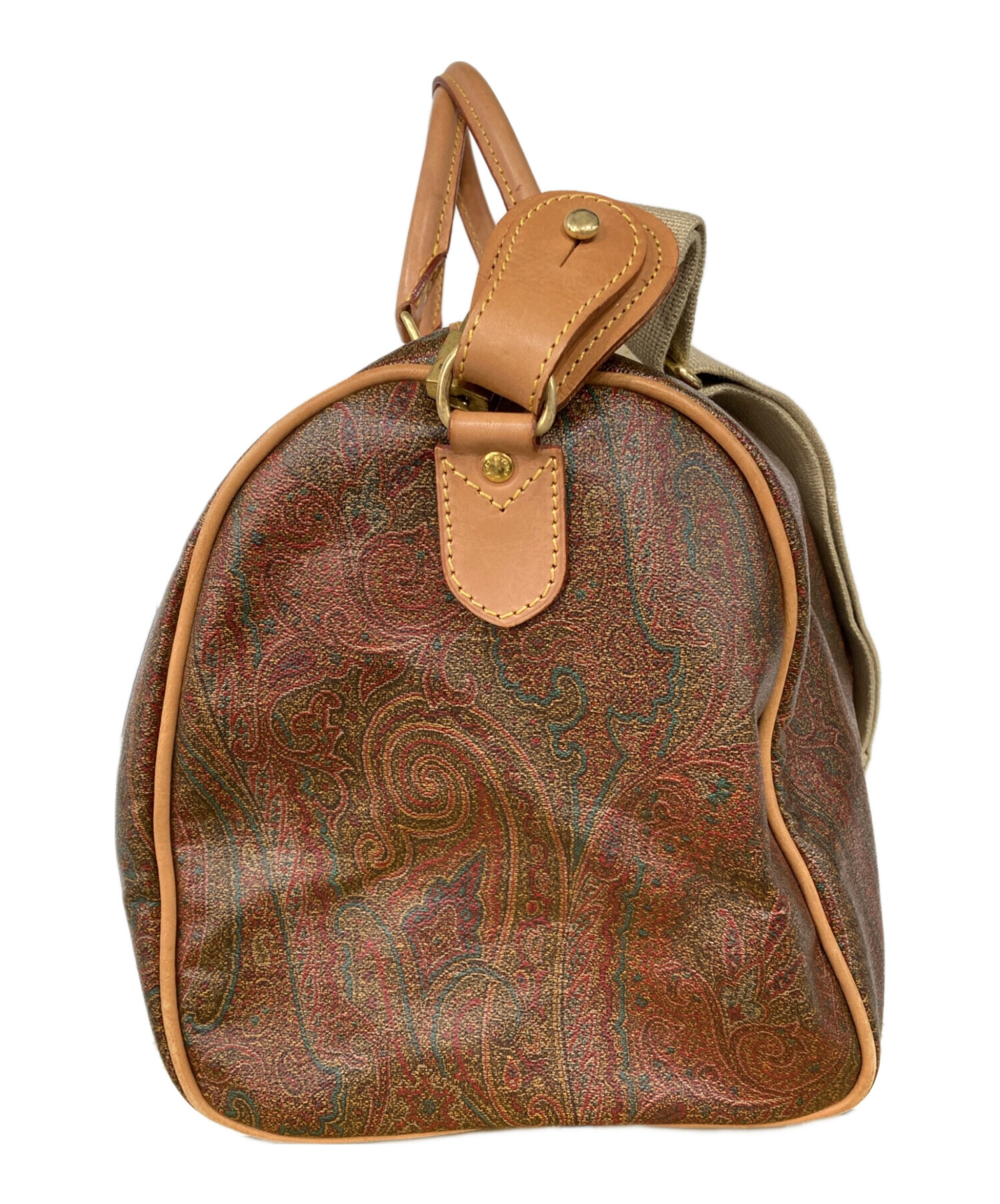 中古・古着通販】ETRO (エトロ) ペイズリー柄ボストンバッグ ブラウン