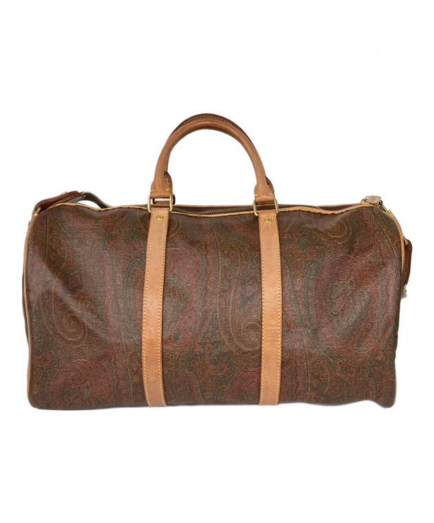 中古・古着通販】ETRO (エトロ) ペイズリー柄ボストンバッグ ブラウン