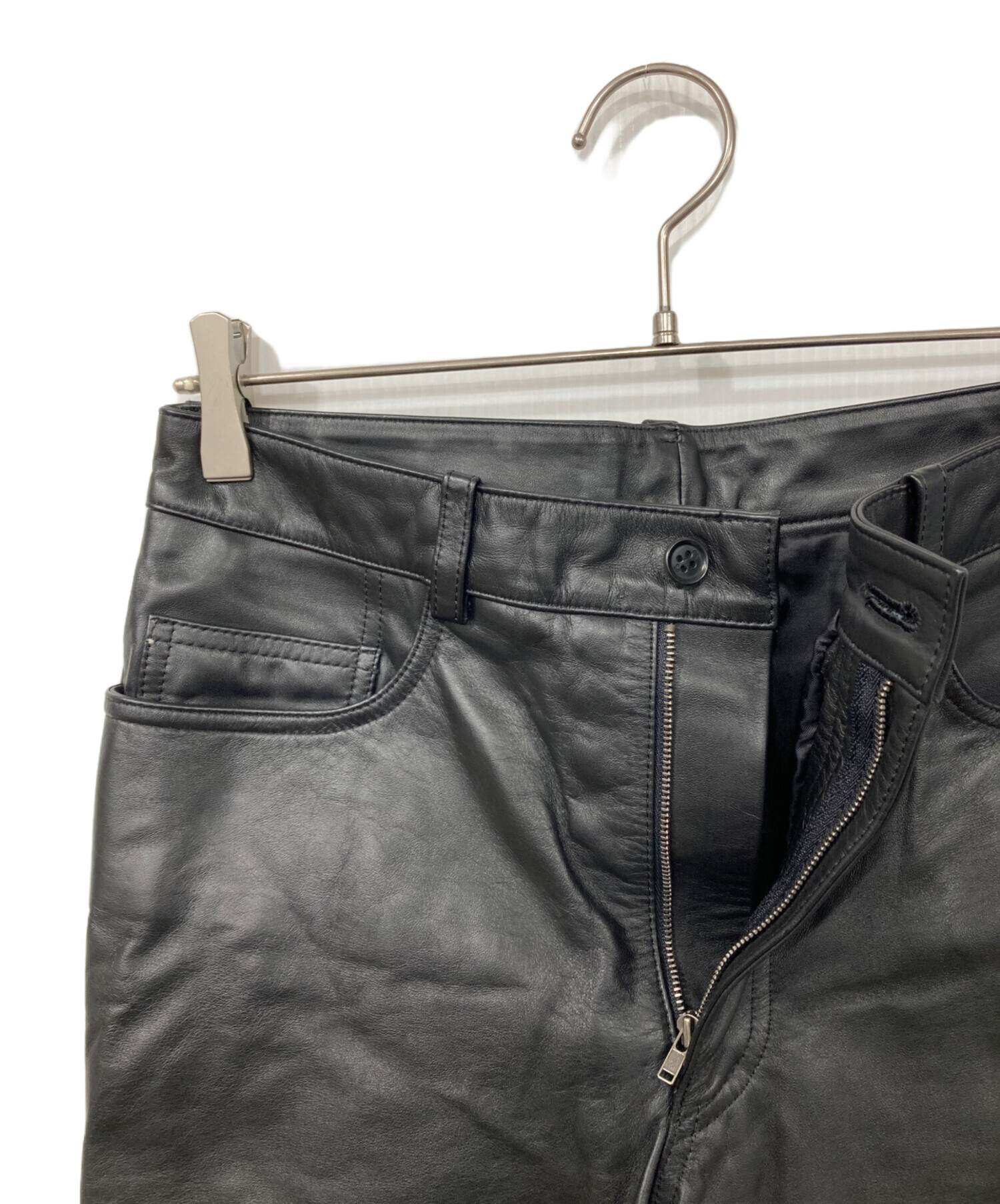 激レア　未使用　ポールスミス　ゴートレザー　山羊革　レザーパンツ　w31 中古・古着通販】Paul Smith (ポールスミス) カウレザーパンツ