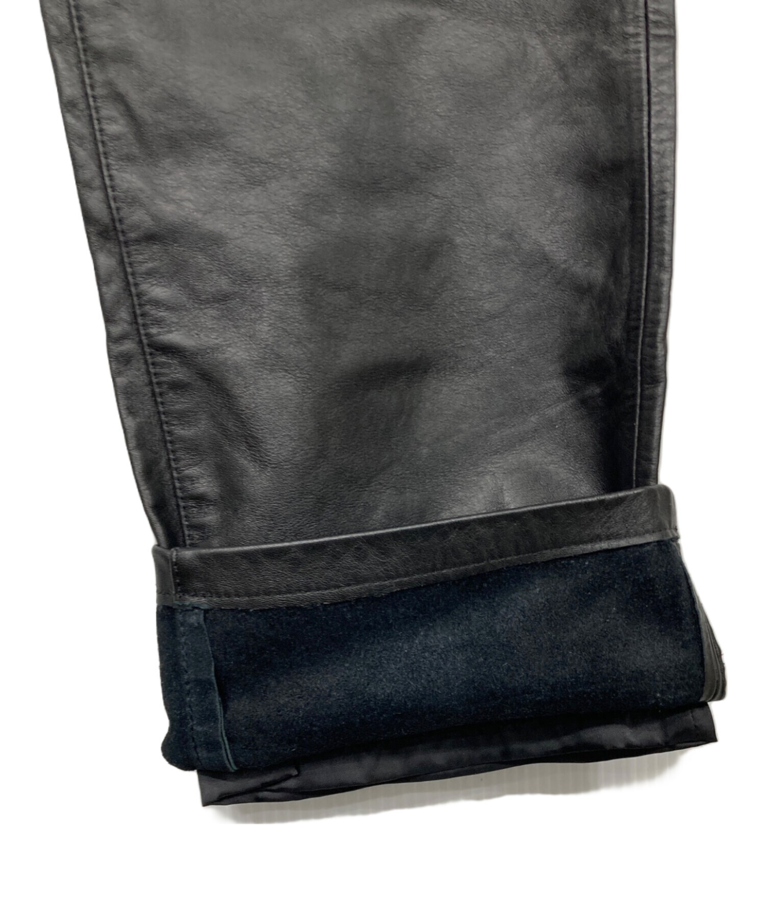 激レア　未使用　ポールスミス　ゴートレザー　山羊革　レザーパンツ　w31 中古・古着通販】Paul Smith (ポールスミス) カウレザーパンツ